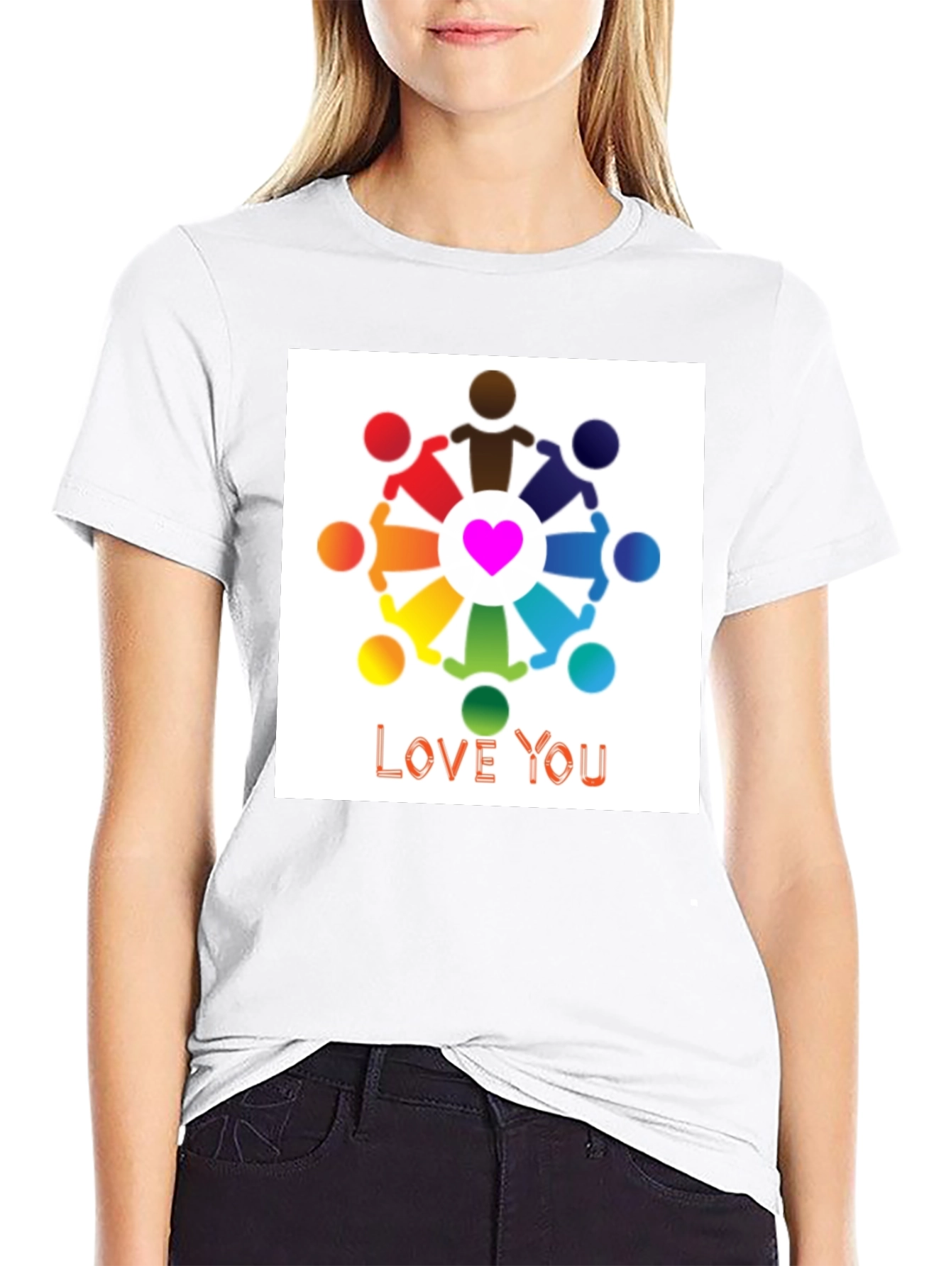 Black Love You Graphic Tee - Unity T-Shirt view 9