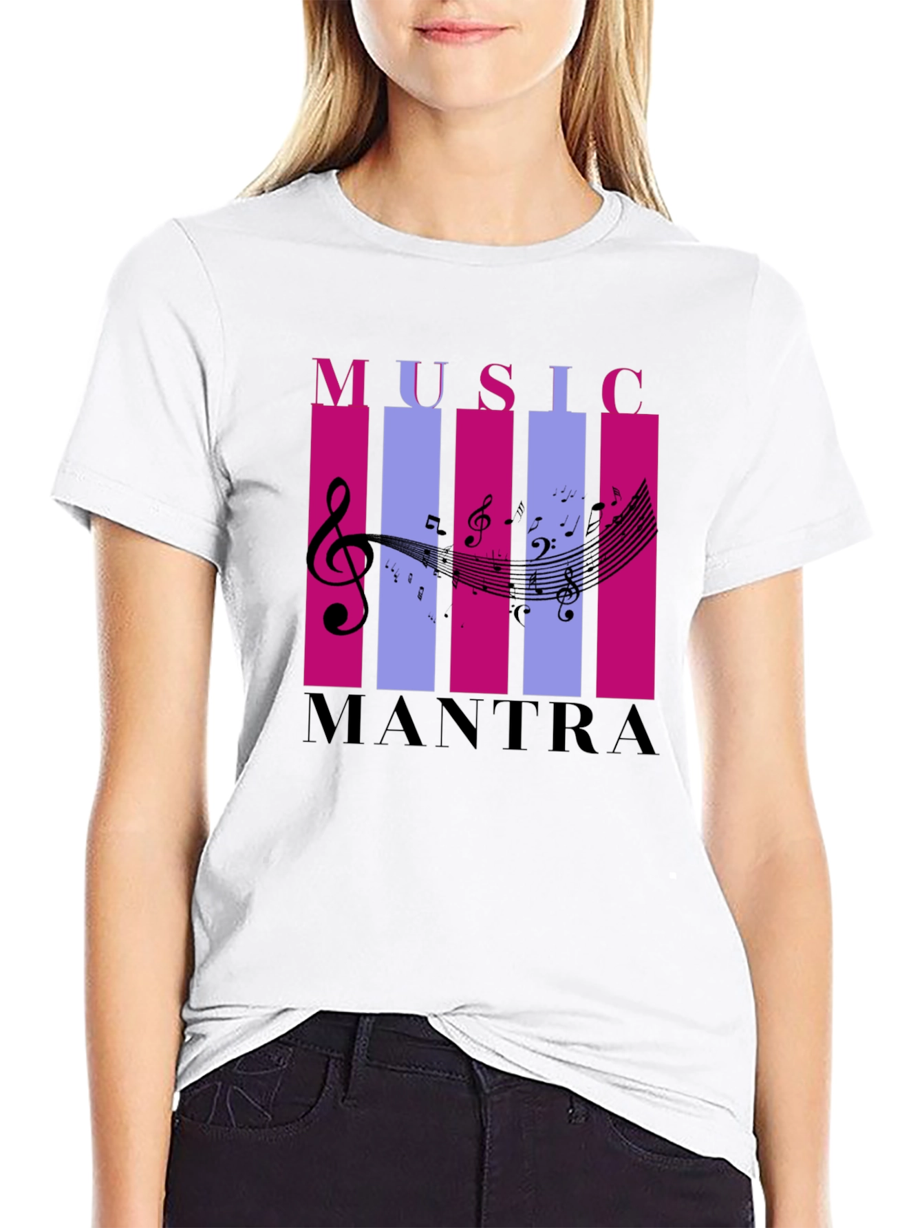 Black Music Mantra Graphic T-Shirt view 9
