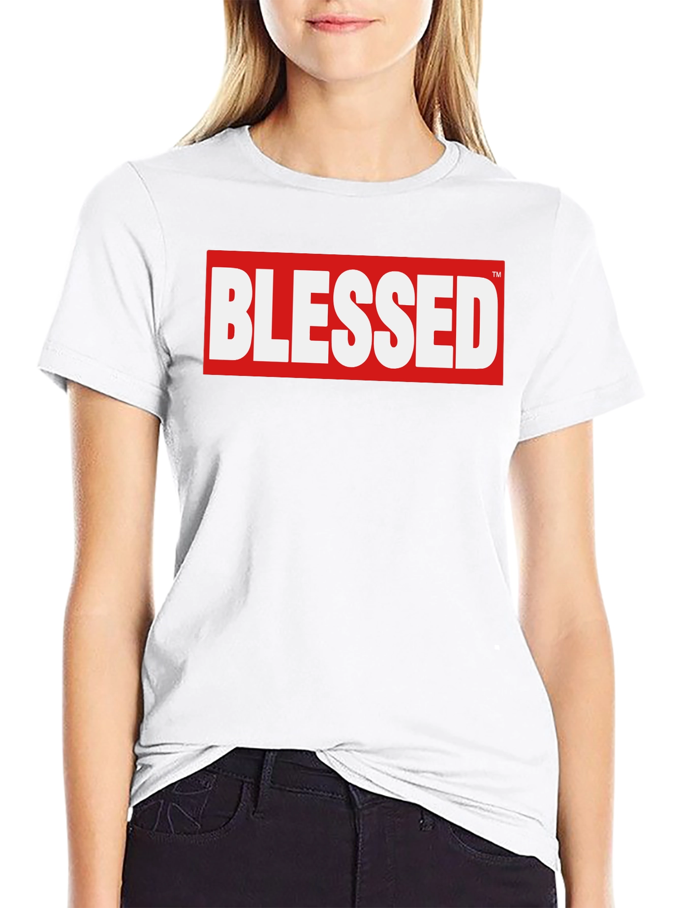 Black Blessed Graphic Tee - Stylish & Comfortable Cotton Blend view 9