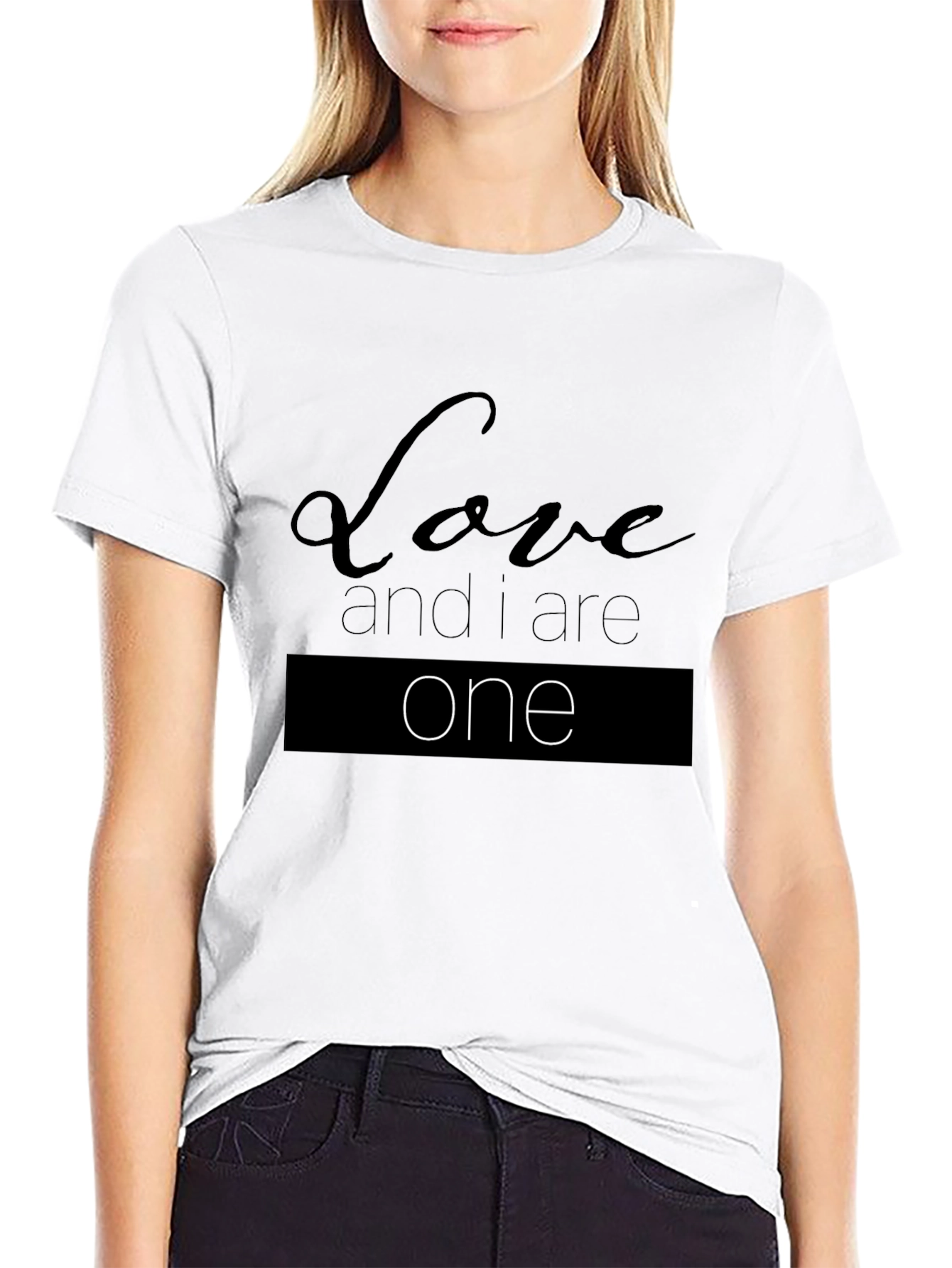 Black Love and I are One Black T-Shirt view 9