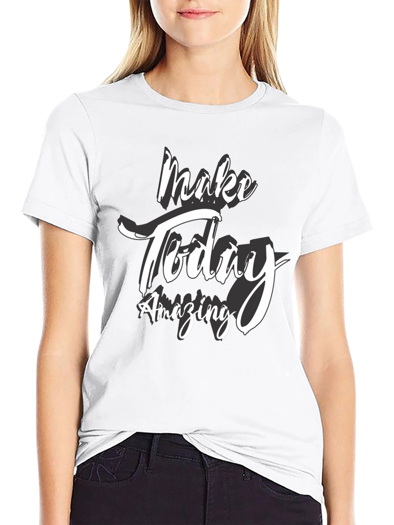 Black Make Today Amazing Graphic Tee view 9