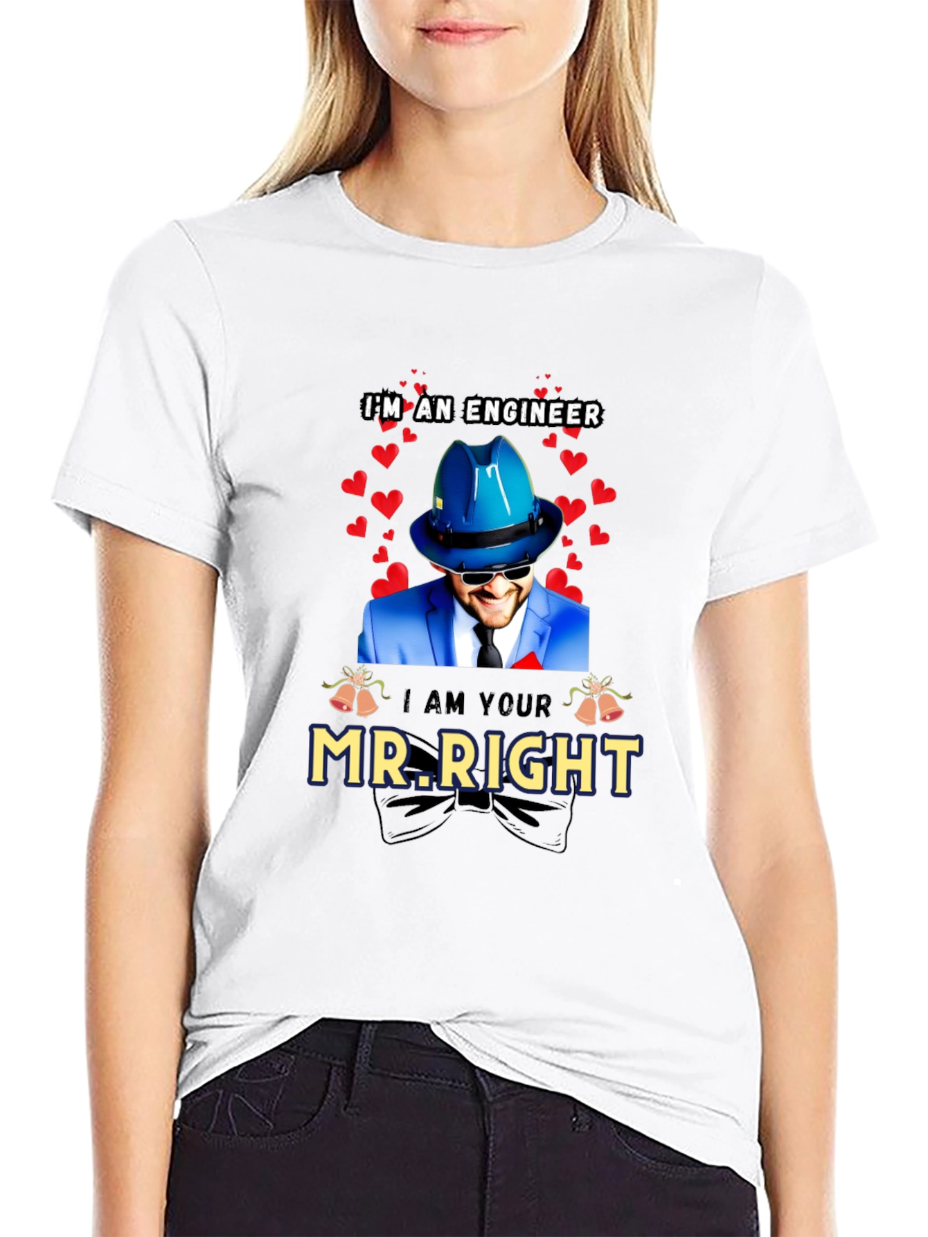 Black Engineer Mr. Right T-Shirt - Valentine's Day Gift view 9