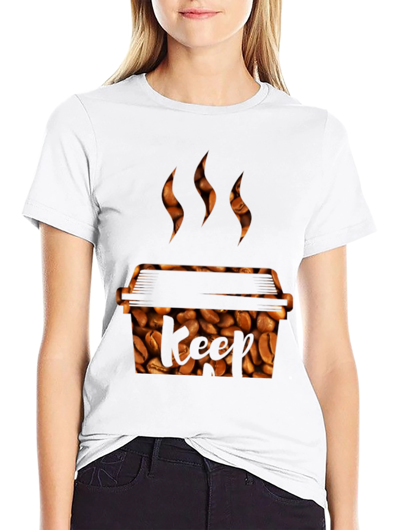 Black Coffee Bean Grill T-Shirt - Keef Design view 9