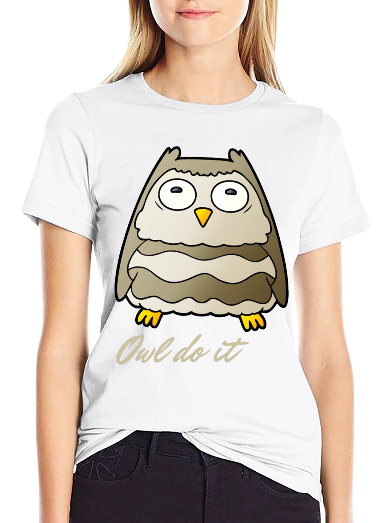 Black Owl Do It Graphic T-Shirt view 9