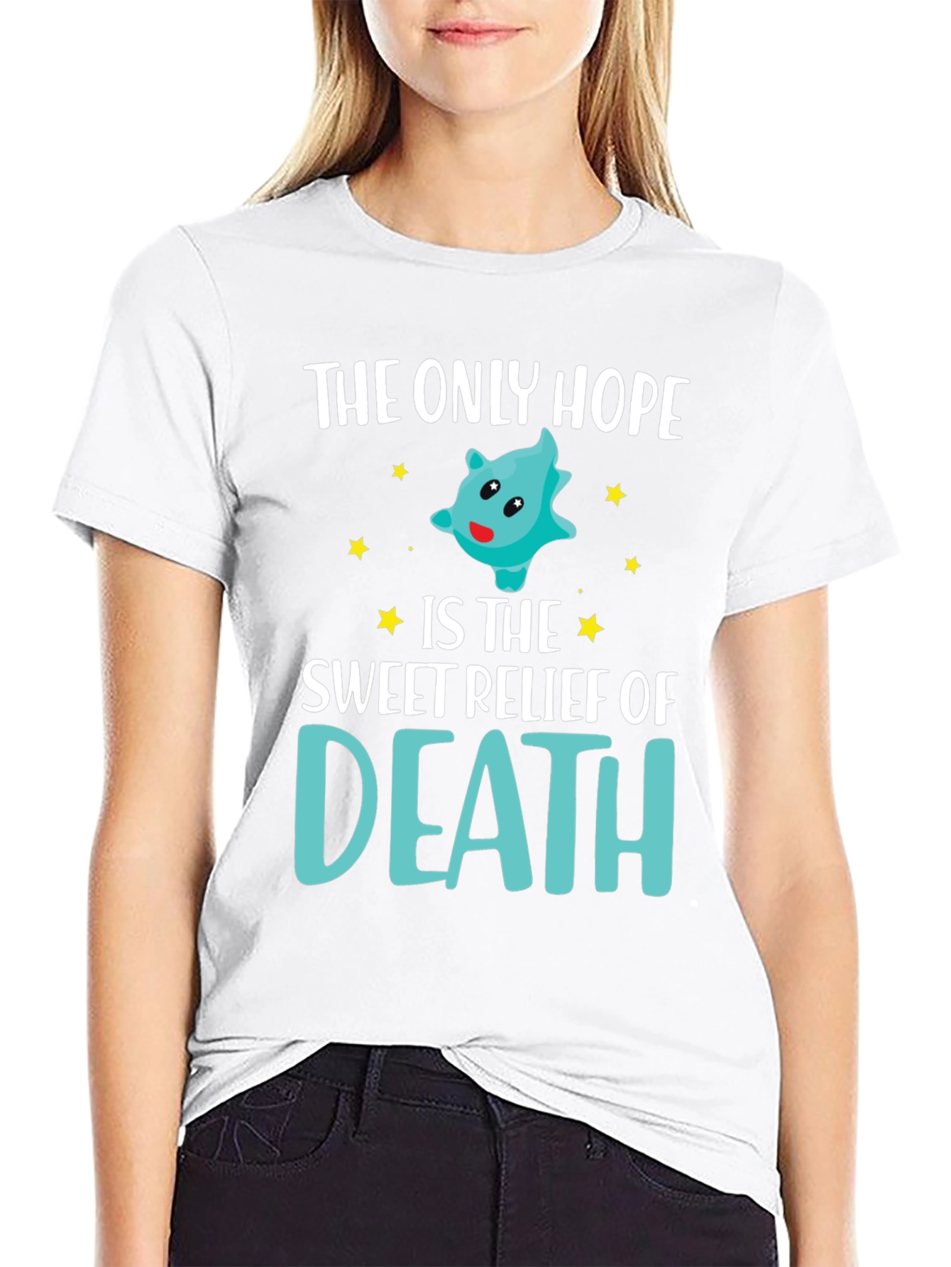 Black The Only Hope Death T-Shirt Funny Graphic Tee view 9