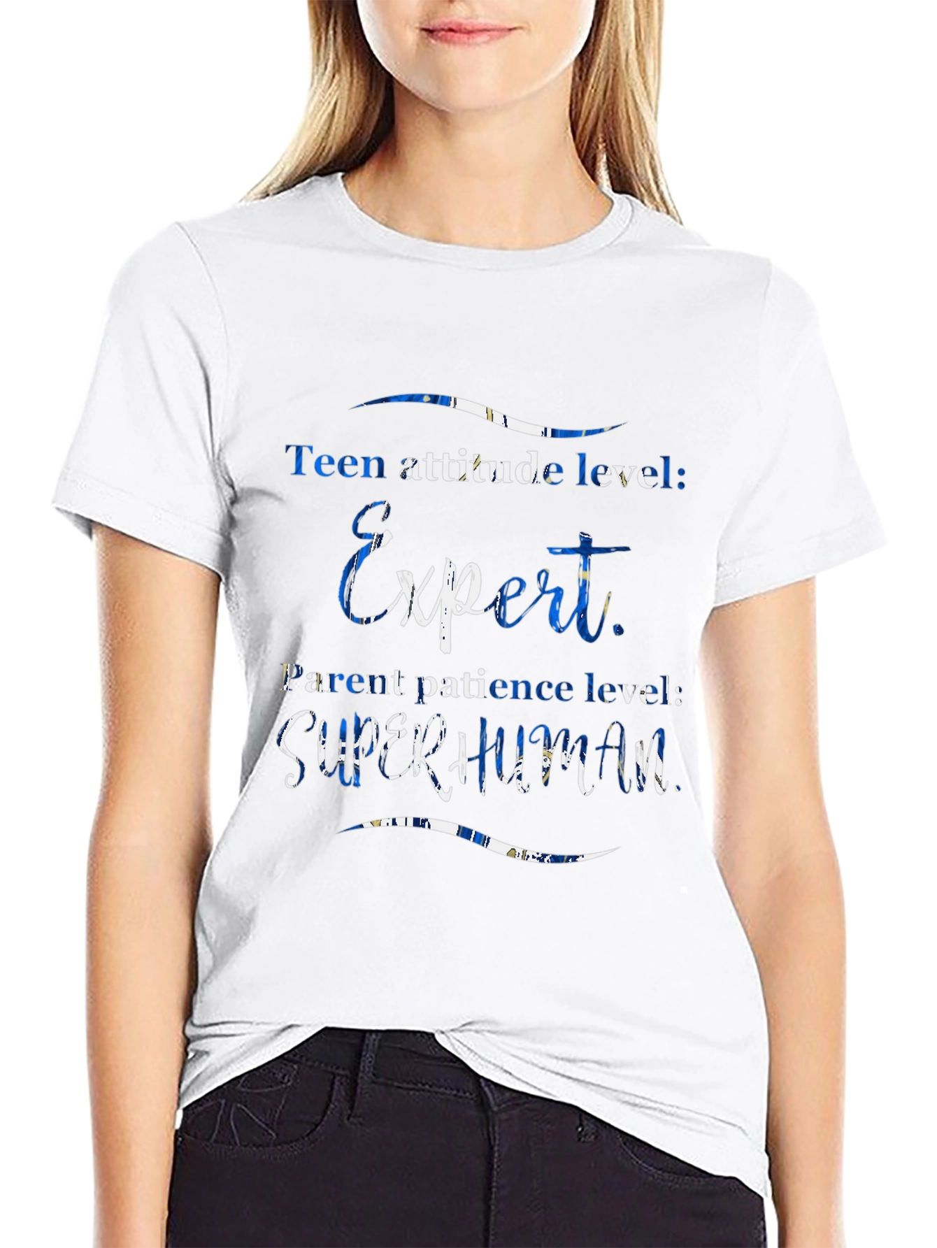 Black Teen Attitude Expert Superhuman Parent T-Shirt view 9
