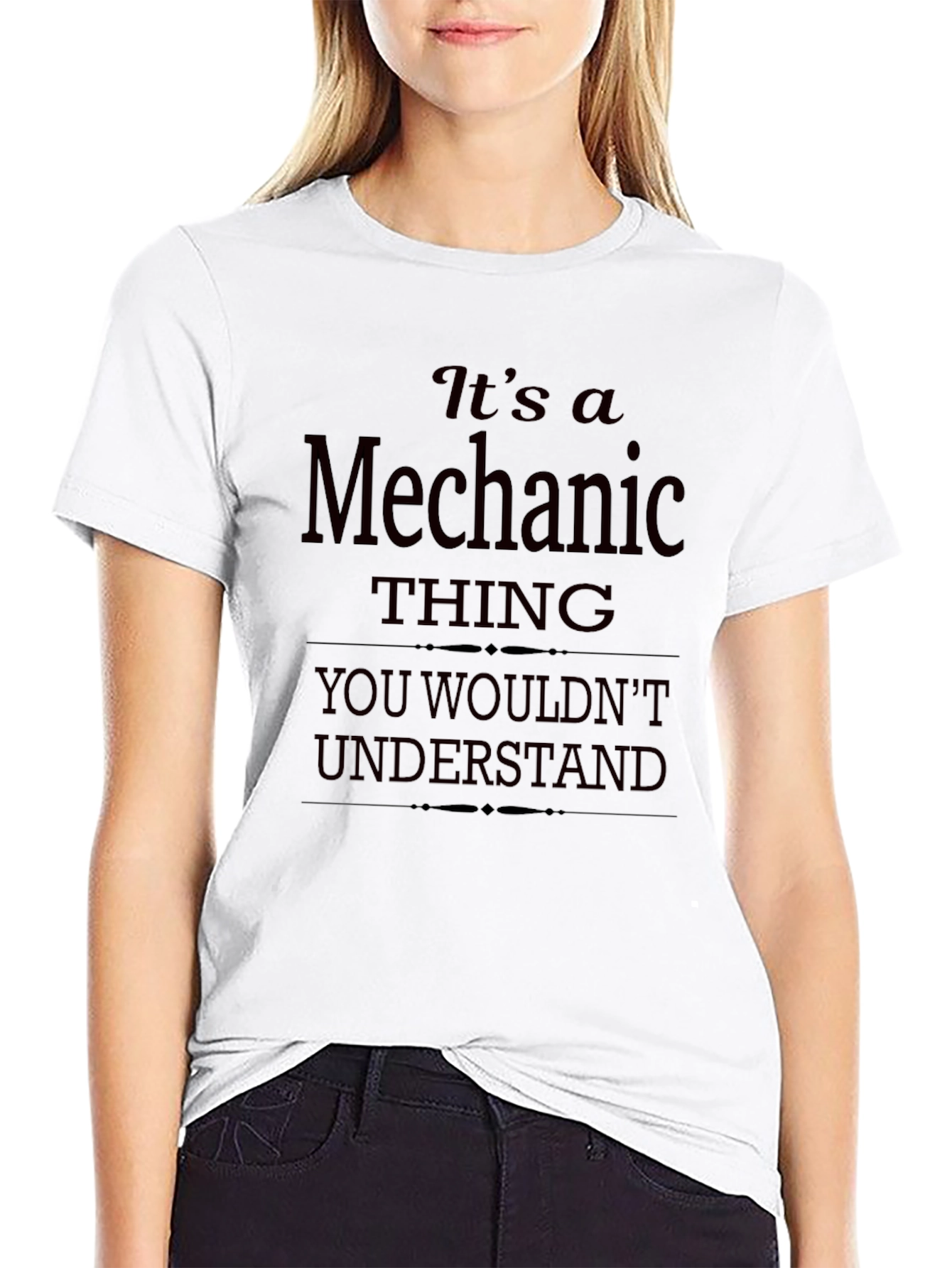 Black It's a Mechanic Thing Black T-Shirt view 9