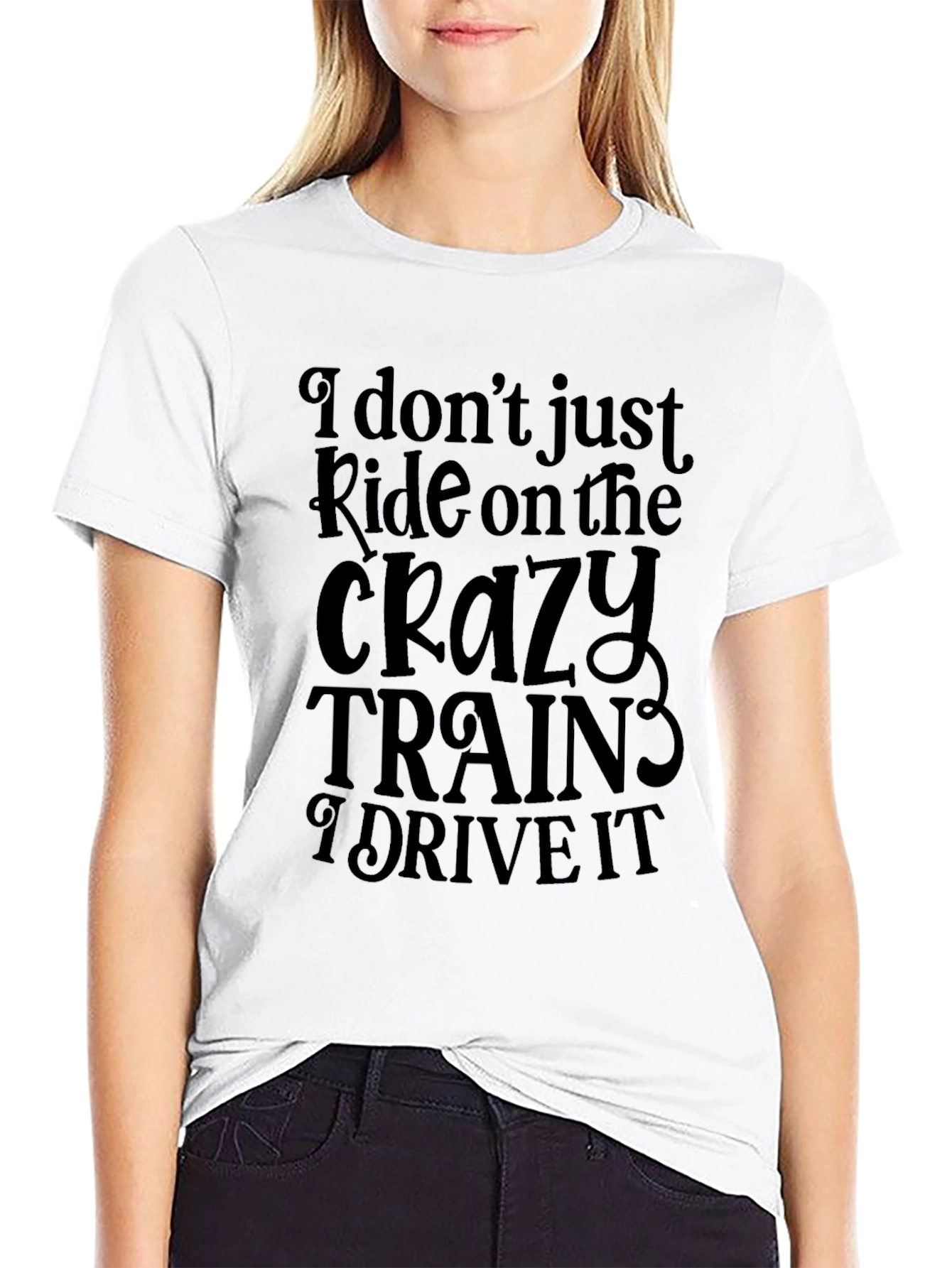 Black Crazy Trains T-Shirt - Ride or Drive? view 9
