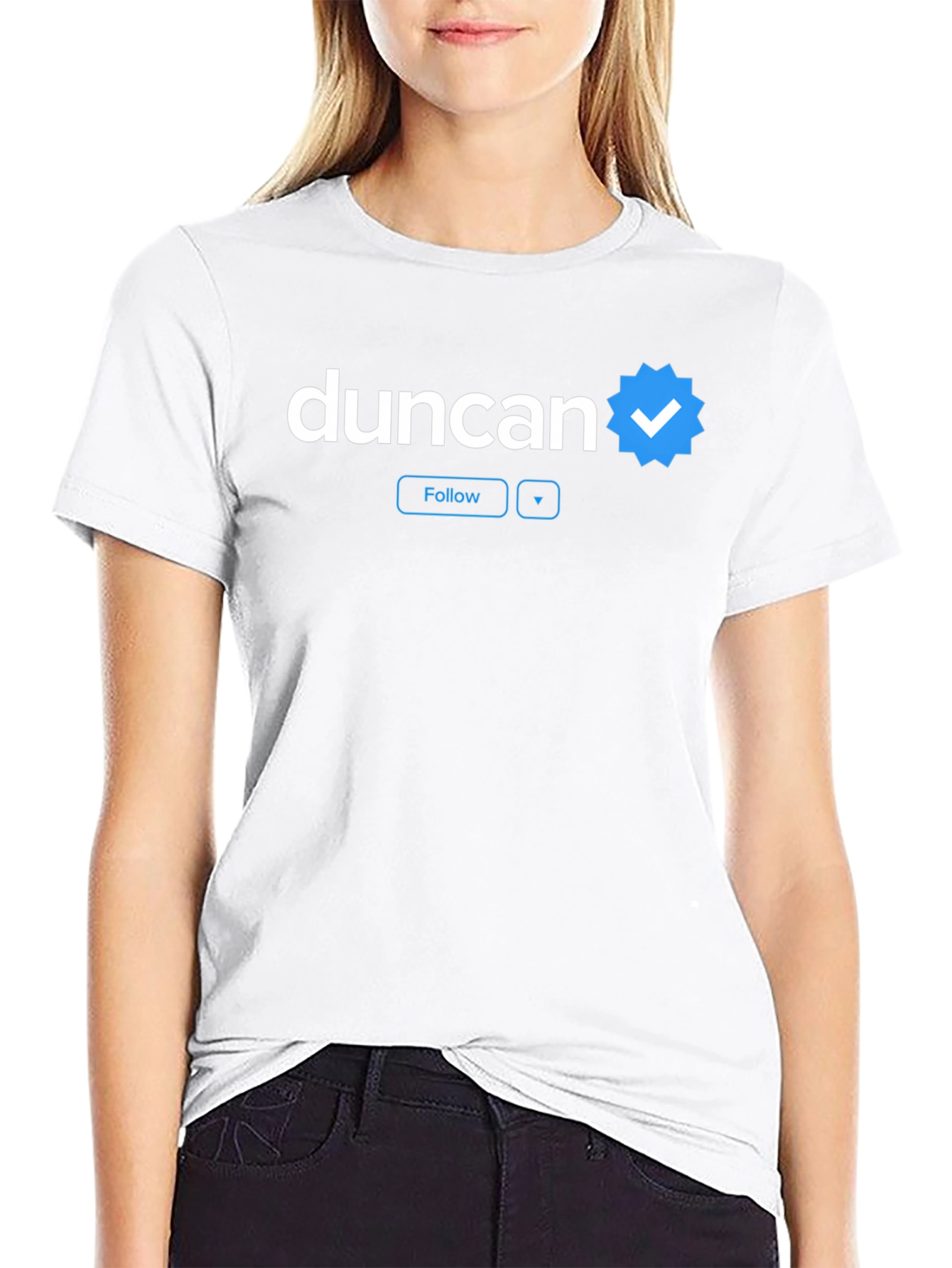Black Duncan Verified T-Shirt - Stylish Social Media Inspired Tee view 9