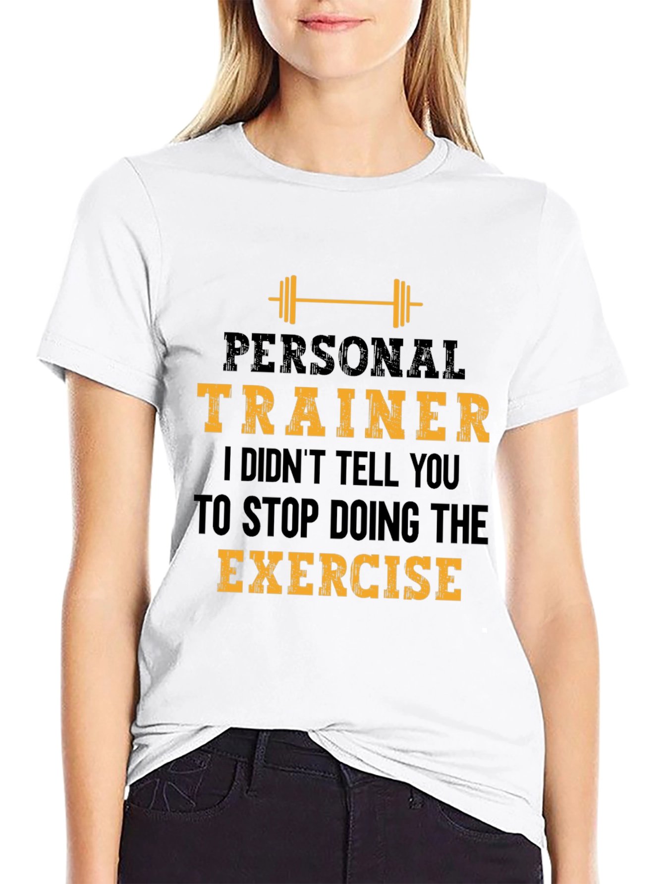 Black Personal Trainer Exercise T-Shirt view 9