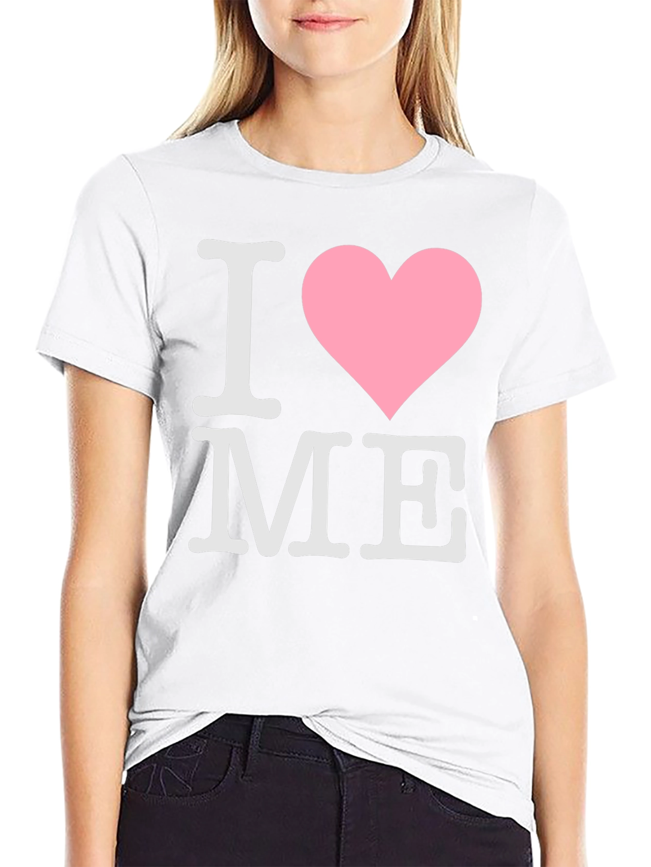 Black I Heart ME Graphic Tee - Black T-Shirt view 9