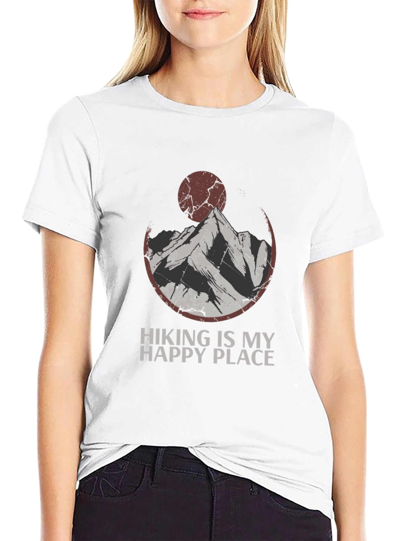 Black Hiking is My Happy Place Graphic Tee view 9