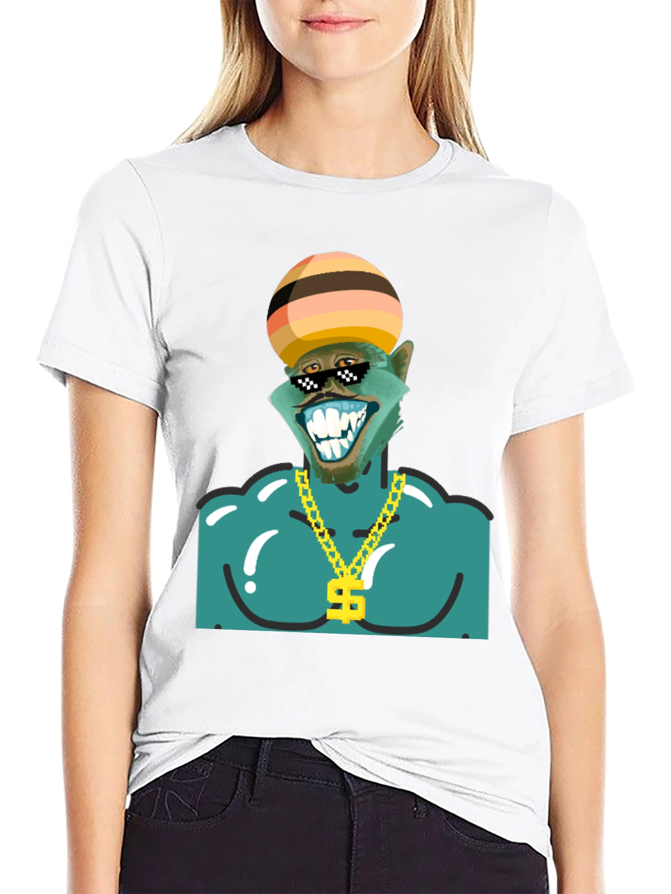 Black Funky Monkey Graphic Tee view 9