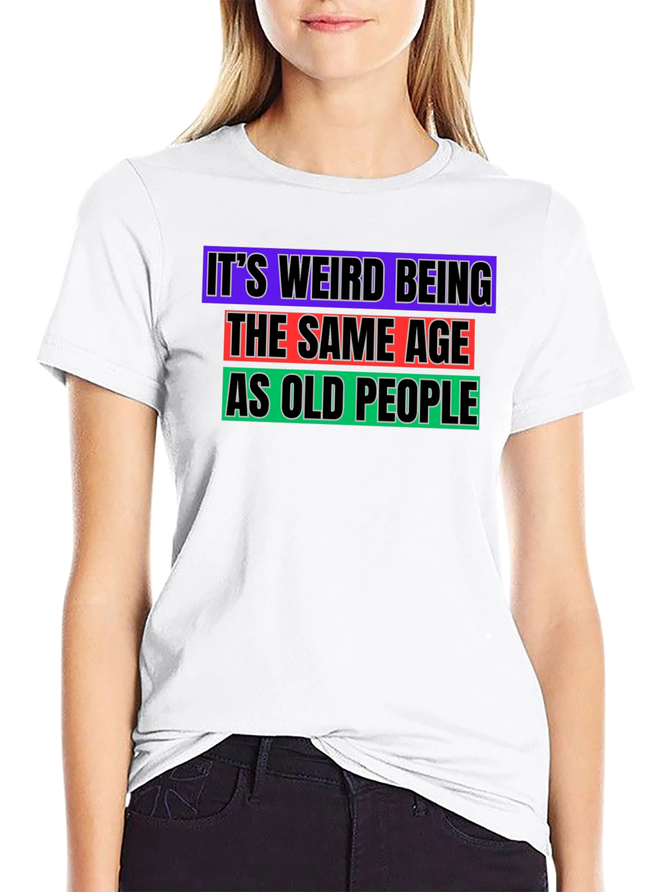 Black Funny Old People Age Humor T-Shirt view 9