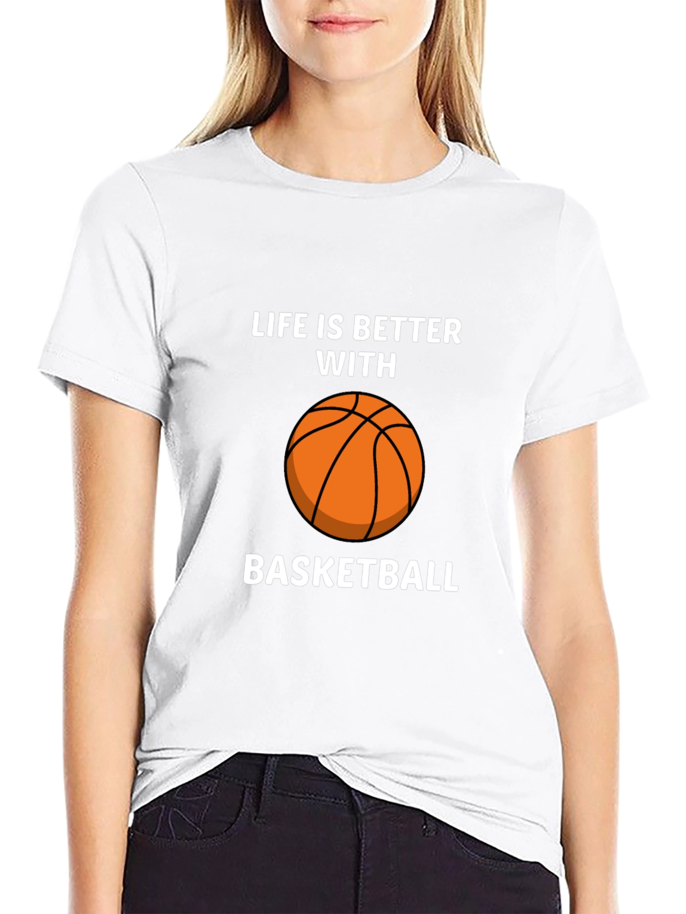 Black Life is Better With Basketball Graphic T-Shirt view 9