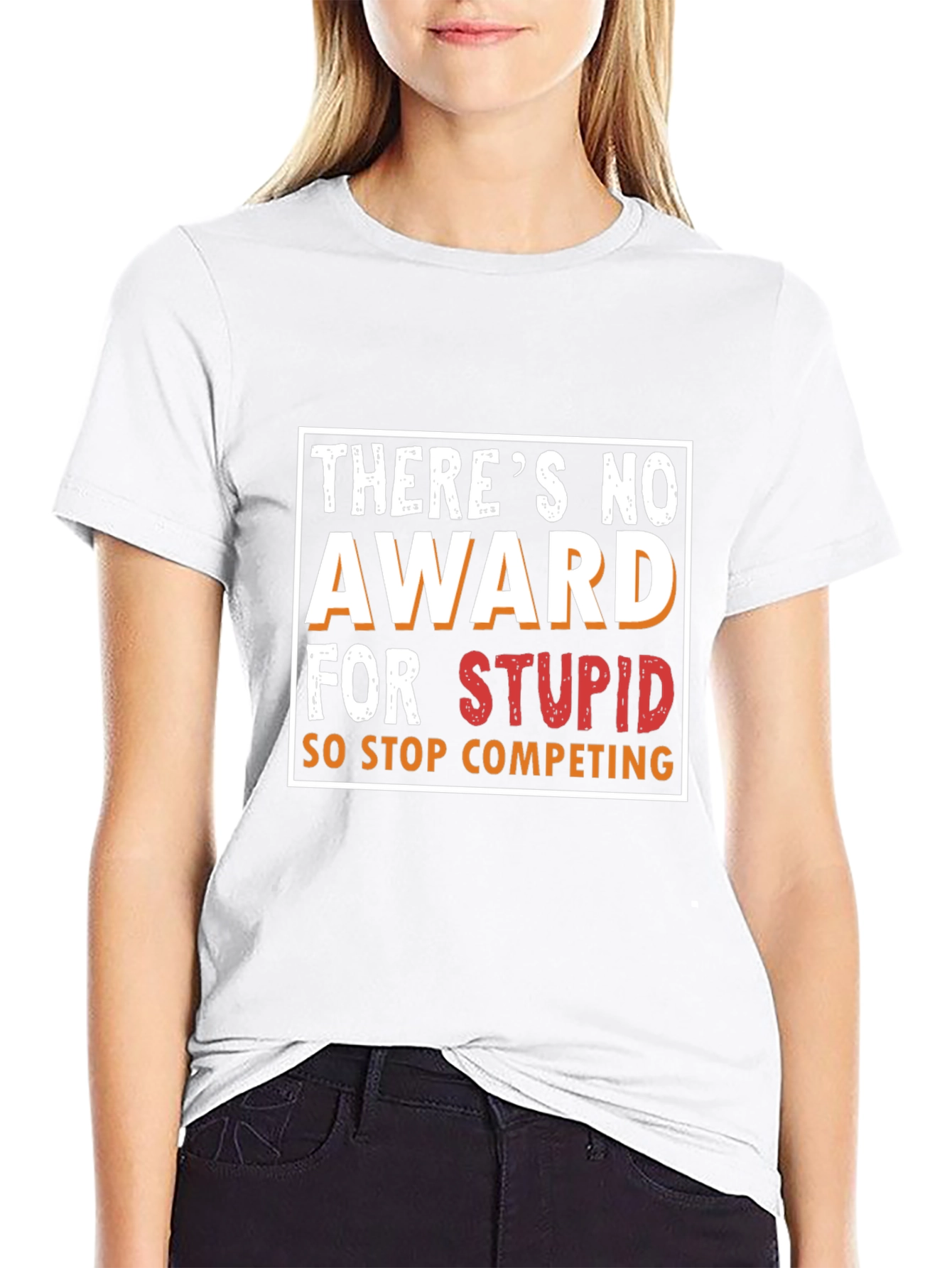 Black Funny Graphic Tee - There's No Award For Stupid! view 9
