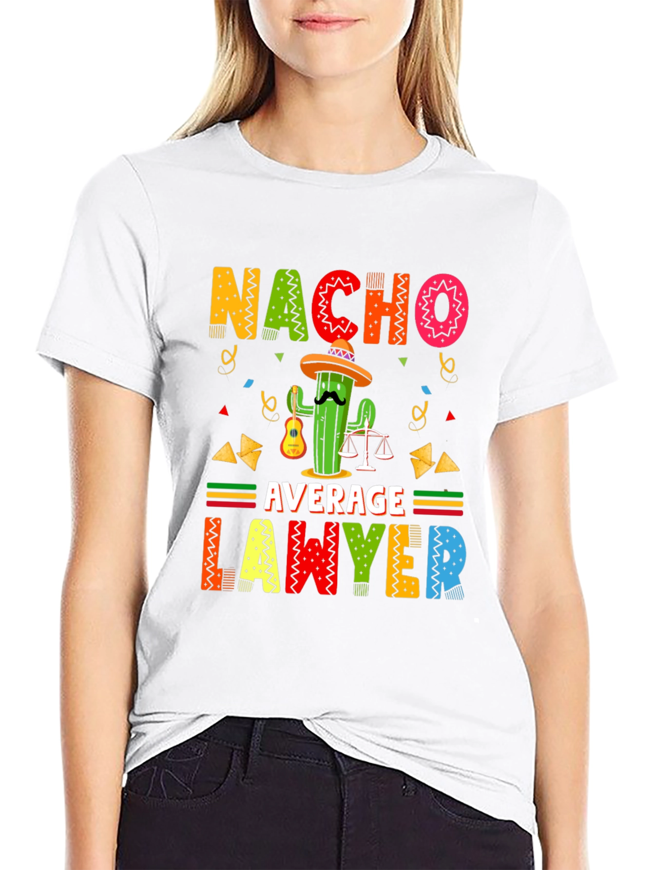 Black Nacho Average Lawyer Black T-Shirt view 9