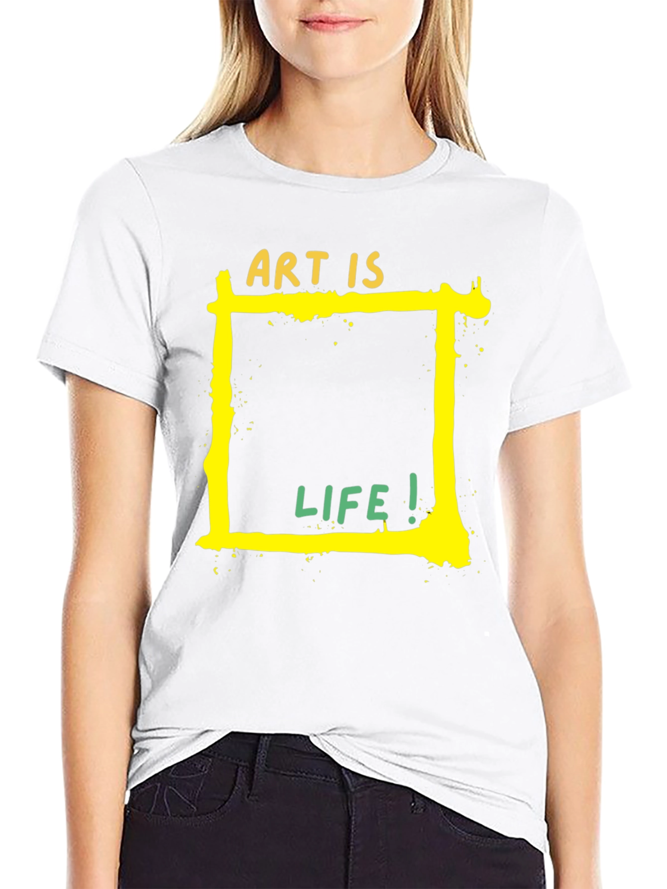 Black Art is Life Graphic Tee - Black Unisex T-Shirt view 9