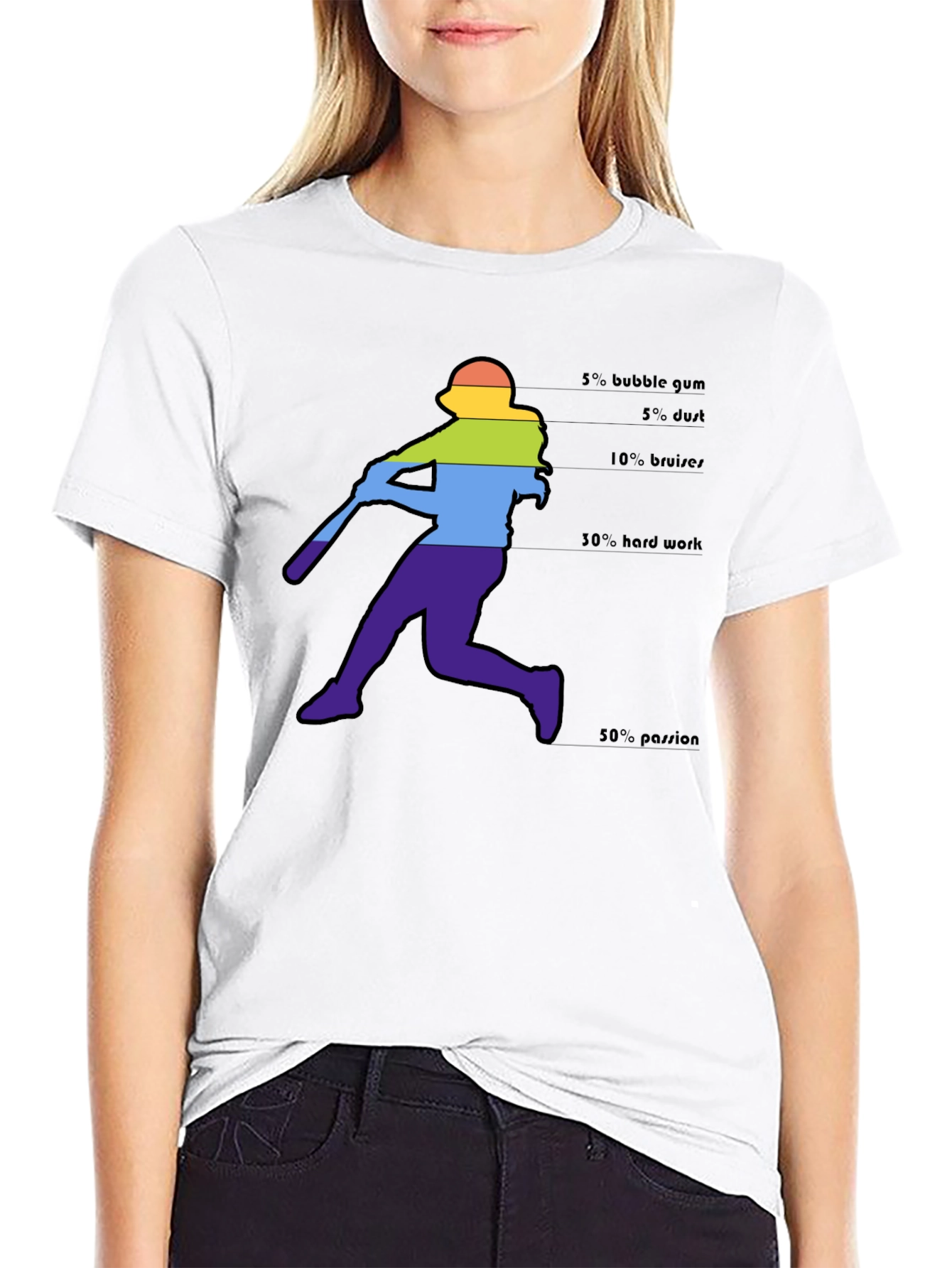 Black Batter Up! Baseball Fan T-Shirt view 9