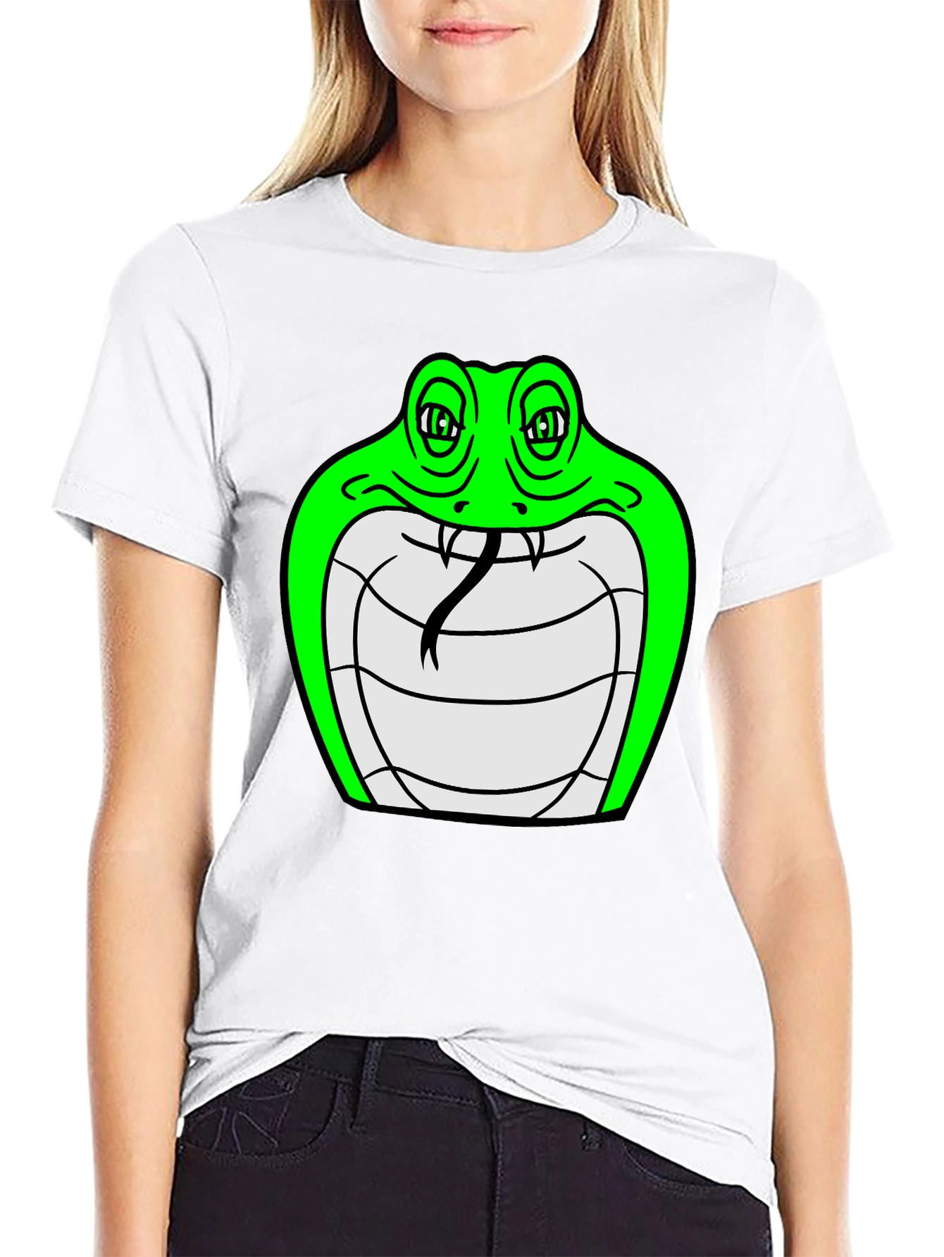 Black Cobra Graphic Tee - Cool Snake Design view 9