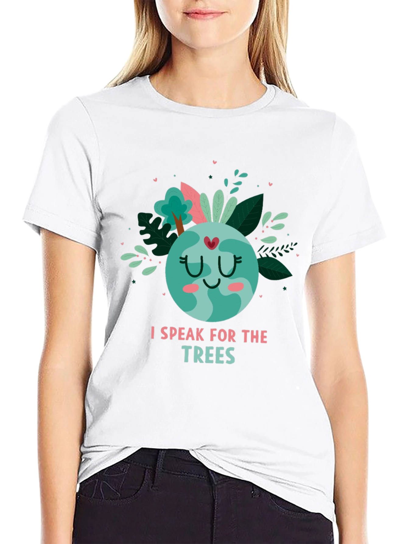 Black I Speak for the Trees Graphic Tee view 9