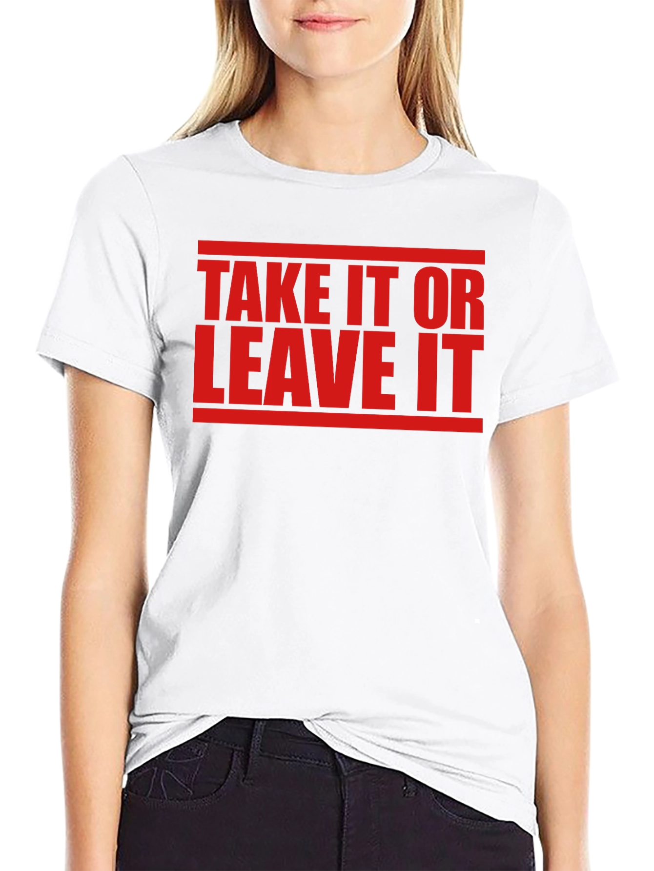Black Take It Or Leave It Graphic Tee view 9