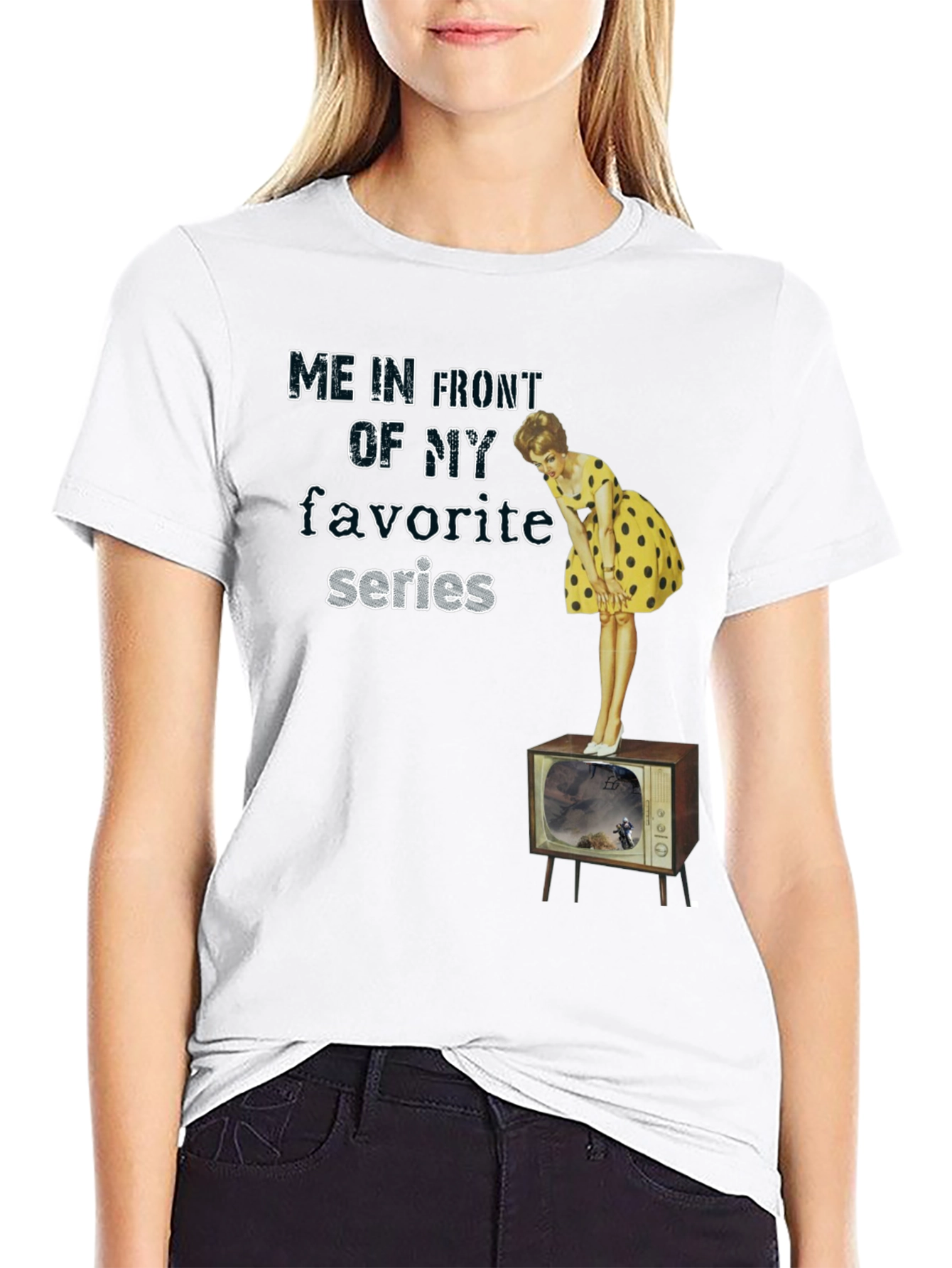 Black Retro TV Series Graphic Tee view 9