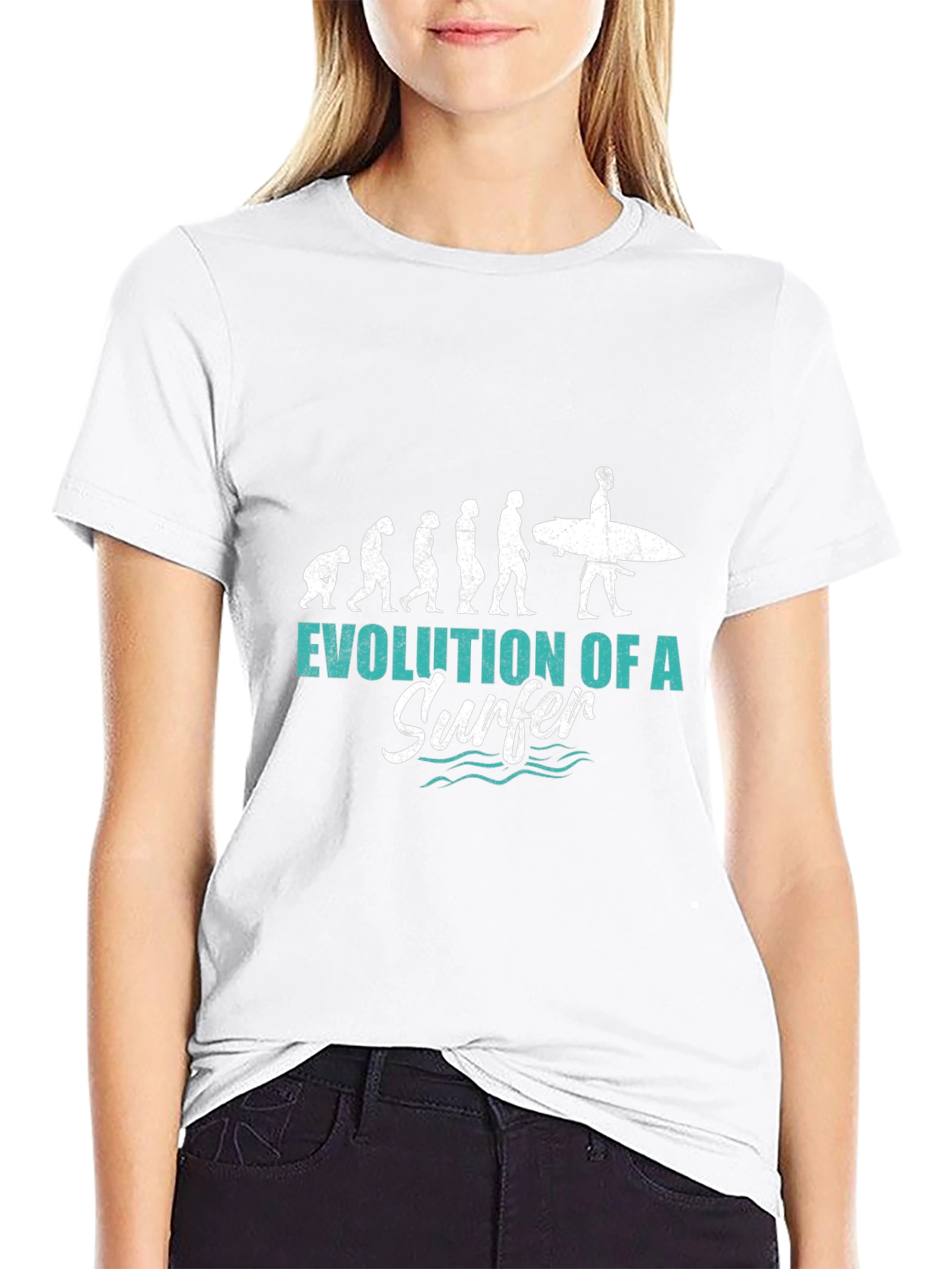 Black Evolution of a Surfer T-Shirt view 9