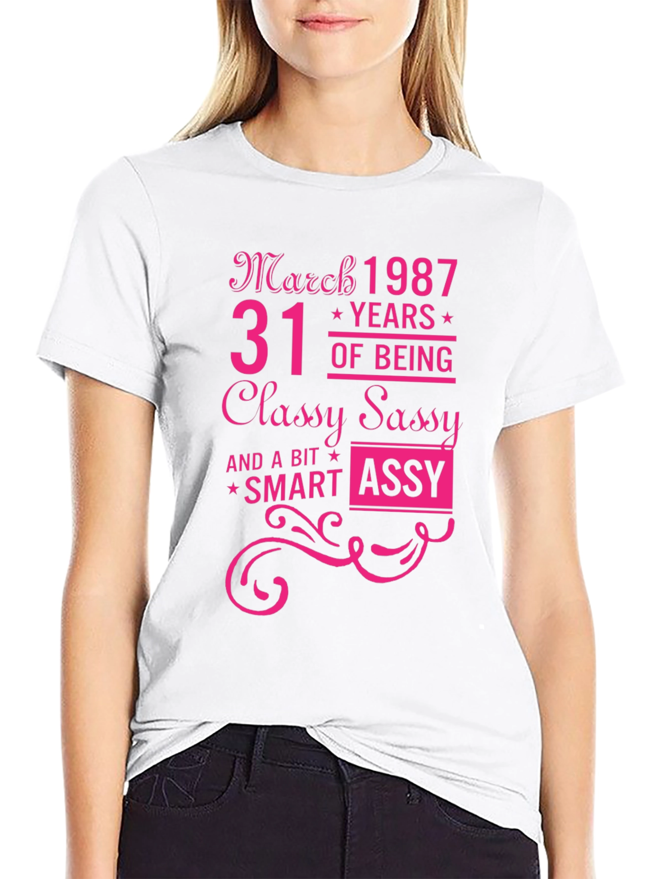 Black March 1987 Birthday Shirt view 9