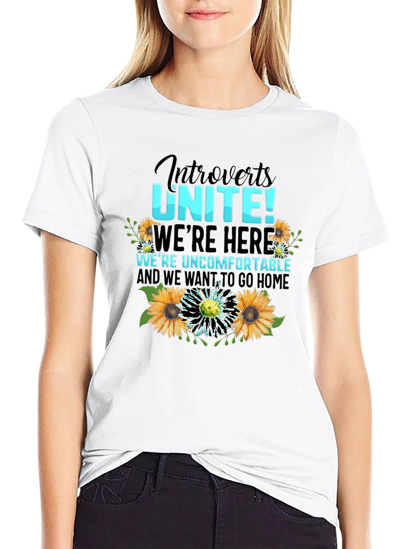 Black Introverts Unite Graphic Tee view 9