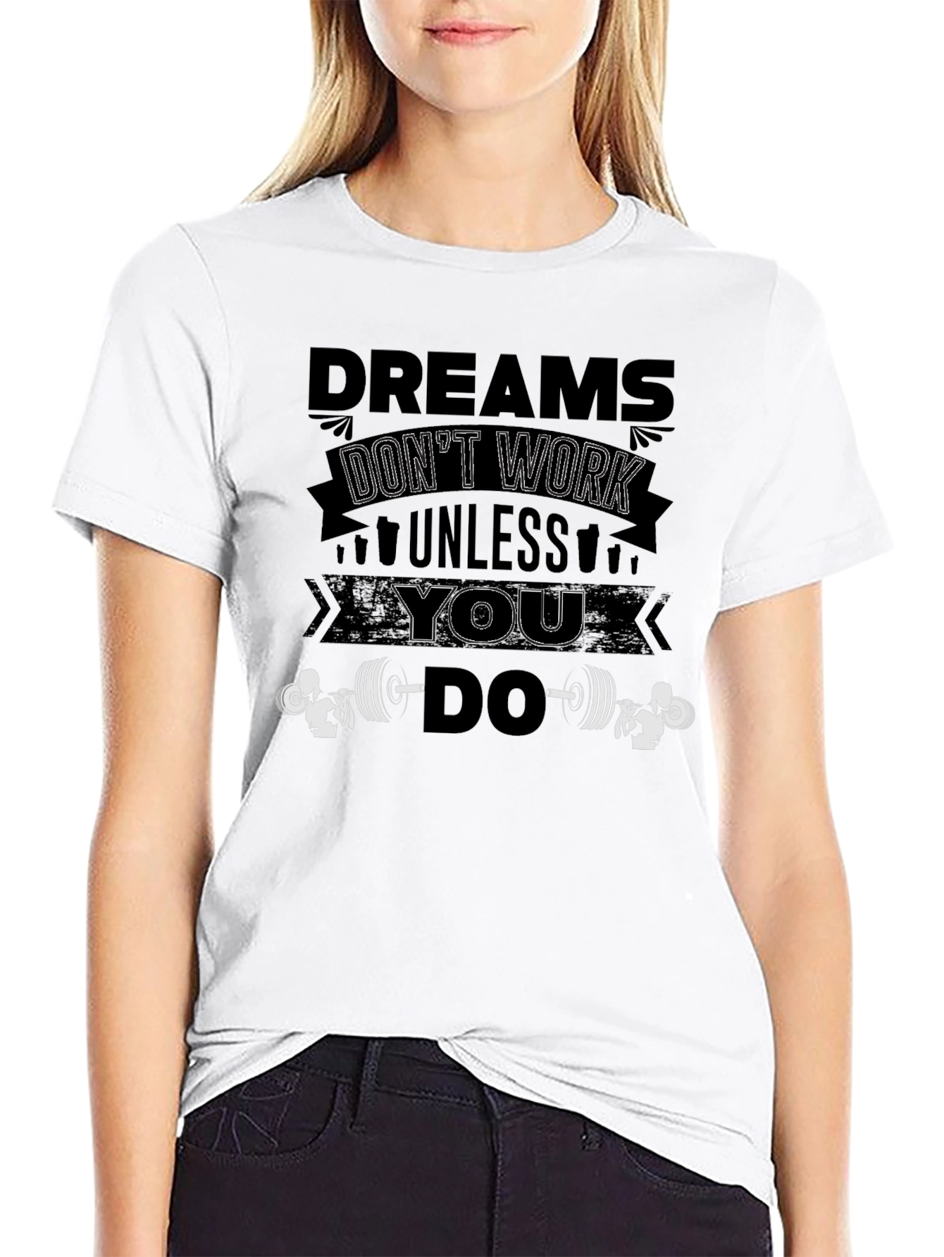 Black Dreams Don't Work Unless You Do Black T-Shirt view 9
