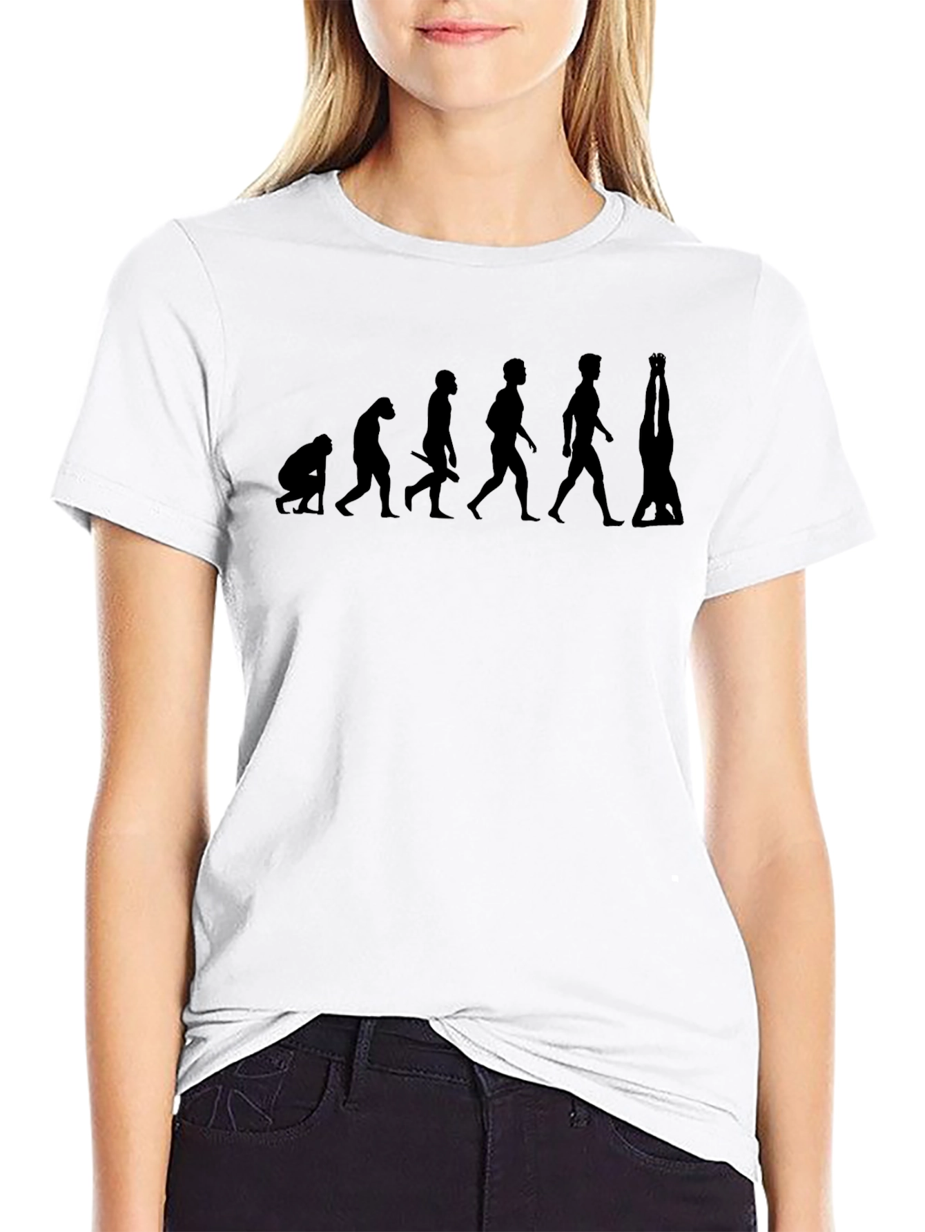 Black Evolution Handstand Graphic Tee - Mens Black T-Shirt view 9