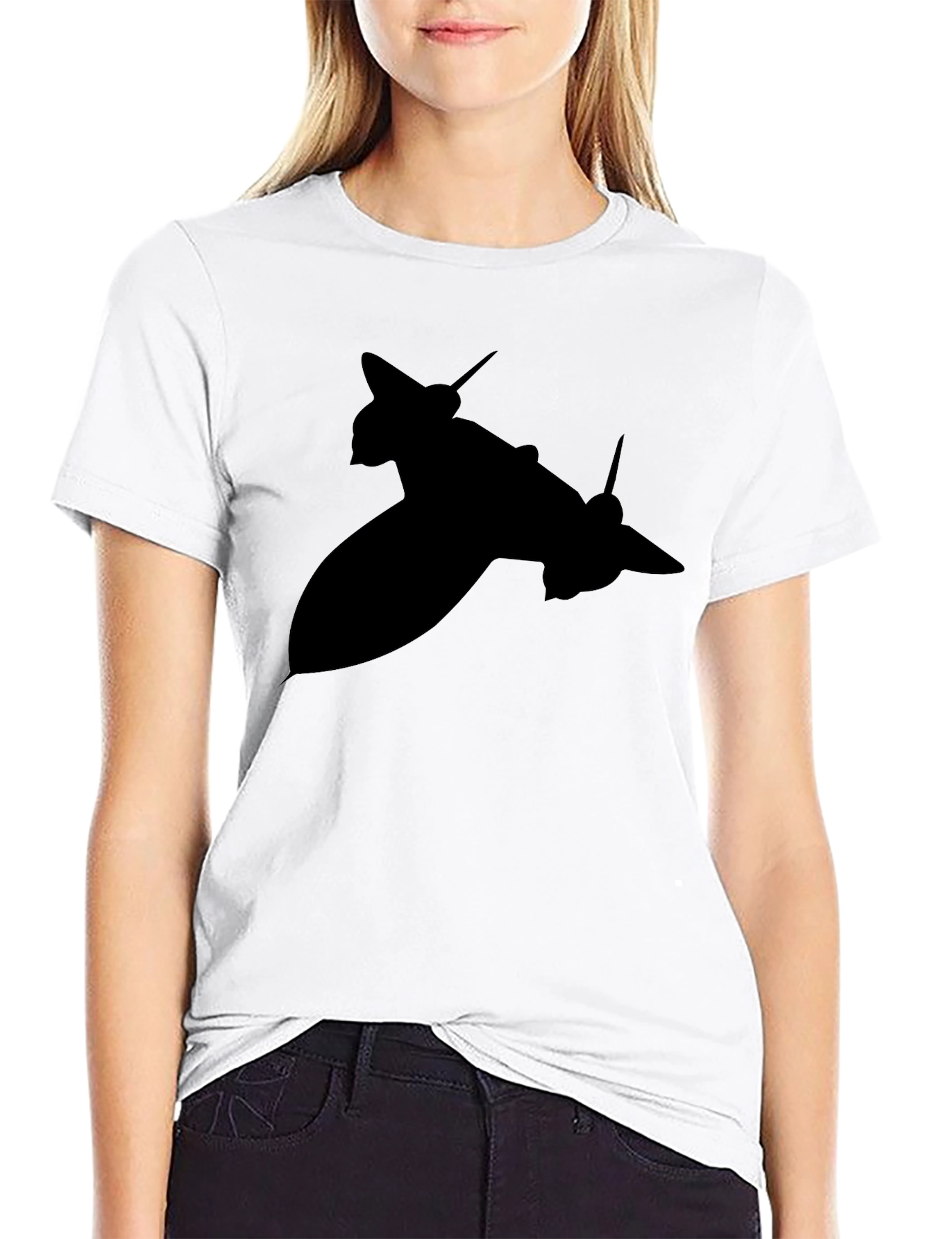 Black Stealth Jet Black T-Shirt - Aviation Enthusiast Apparel view 9