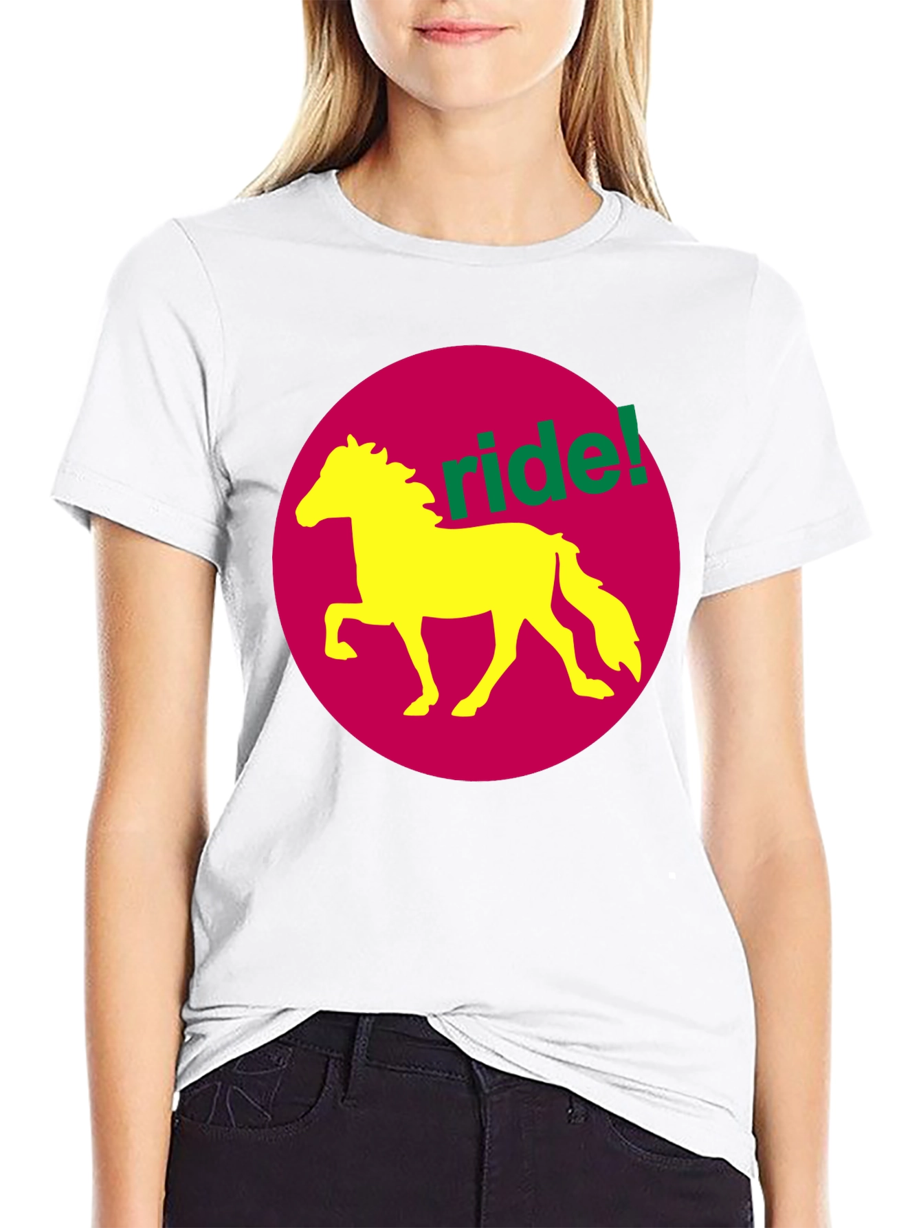 Black Ride! Graphic Tee - Horse Design view 9