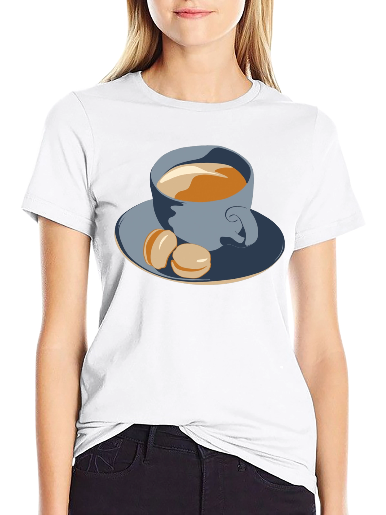 Black Coffee & Macarons Graphic Tee - Stylish Comfort view 9
