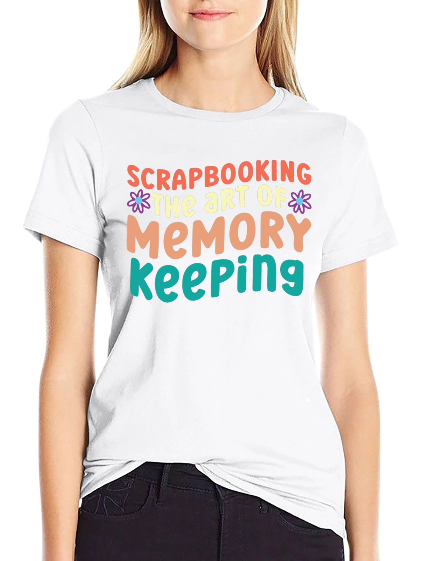 Black Scrapbooking Memory Keeping Graphic Tee view 9