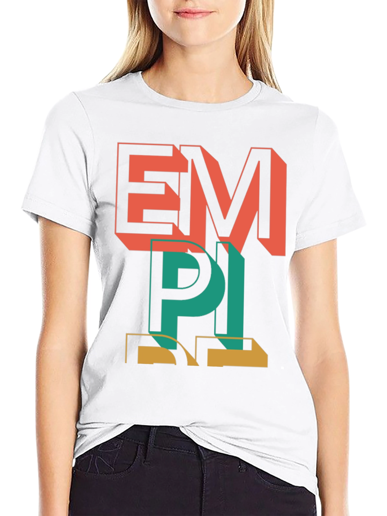 Black Retro Style Graphic Tee - EMPI Print view 9