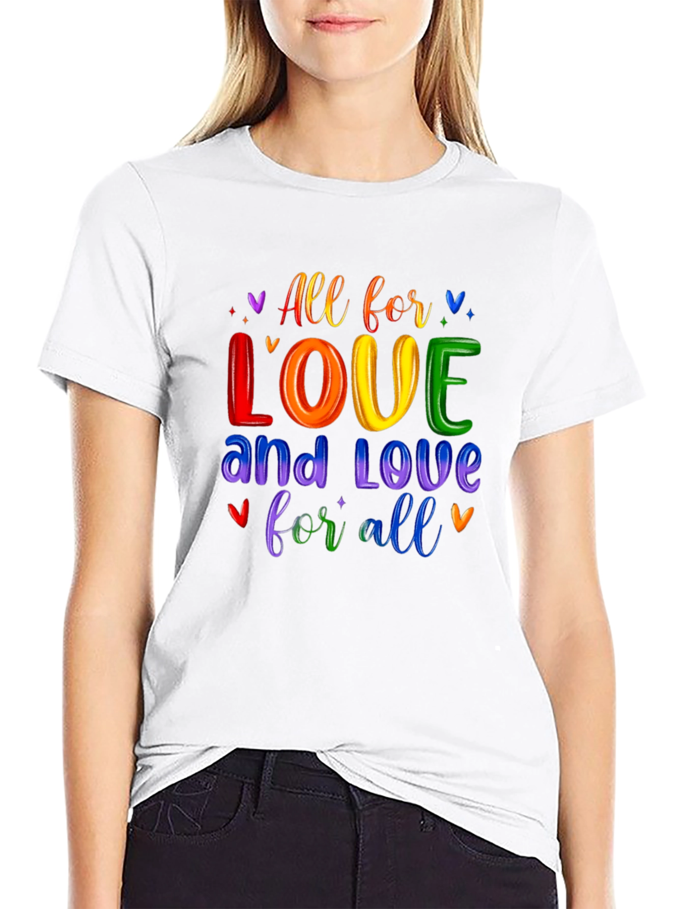 Black Love For All Rainbow Graphic Tee view 9