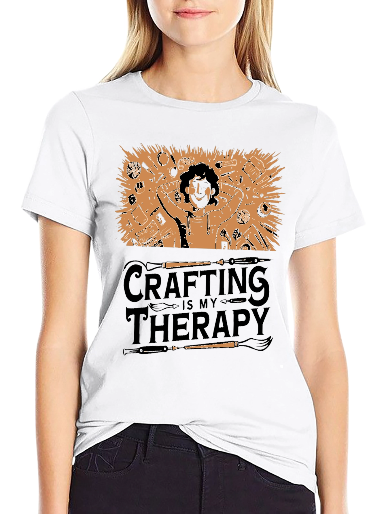 Crafting Therapy Graphic Tee - Hobby Lover T-Shirt - 9