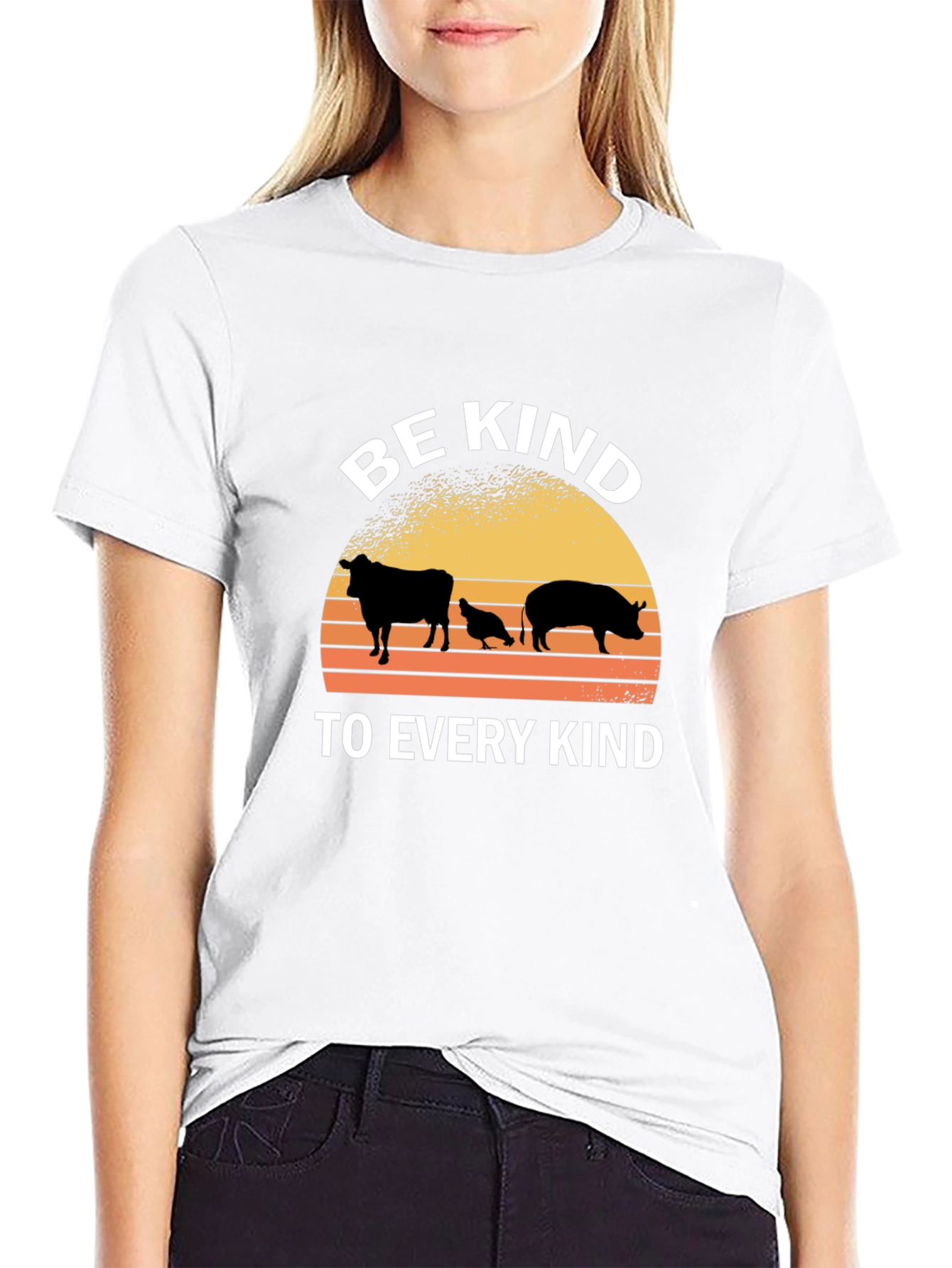 Black Be Kind Animal Silhouette T-Shirt view 9