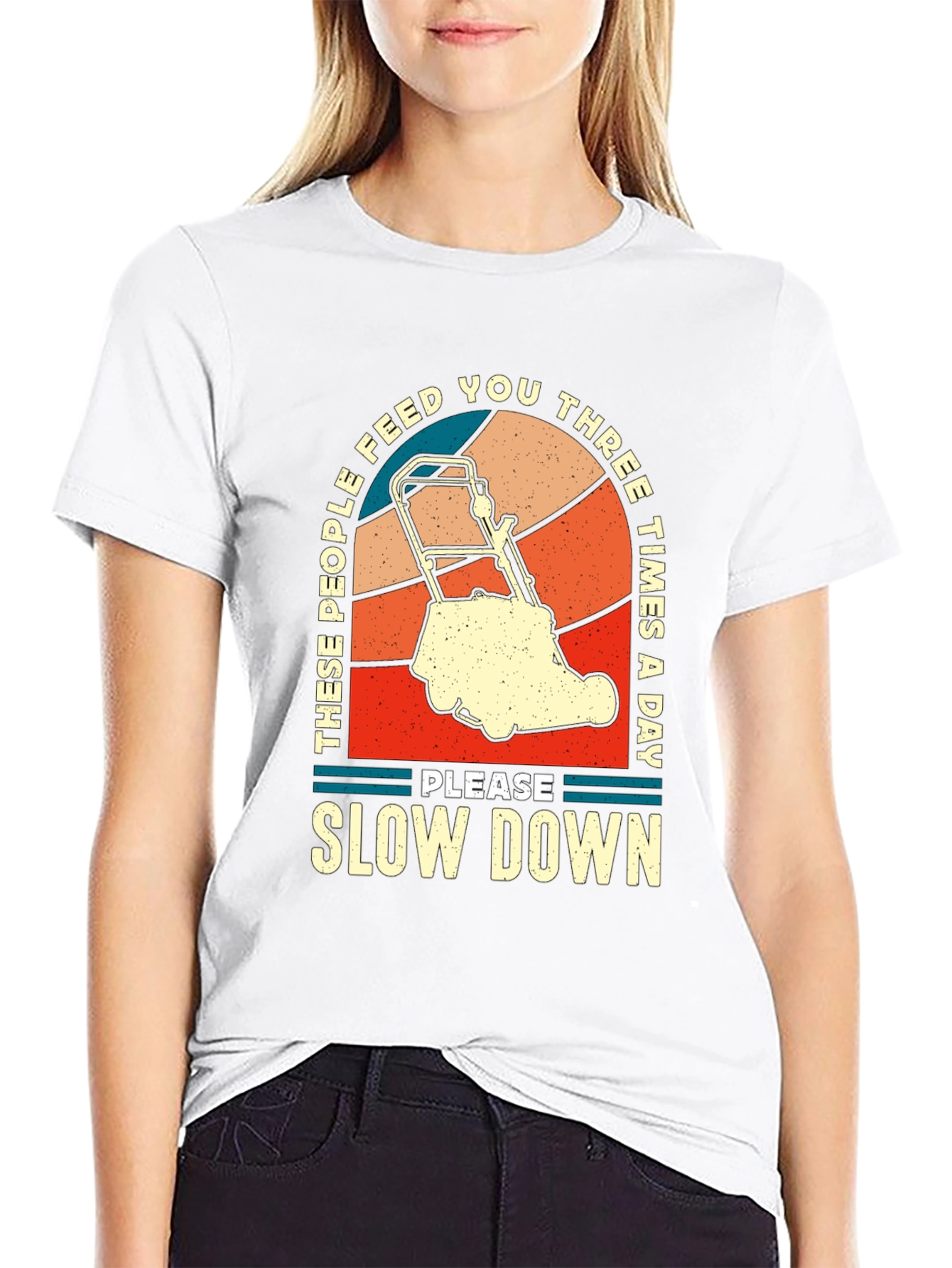 Black Retro "Slow Down" T-Shirt view 9