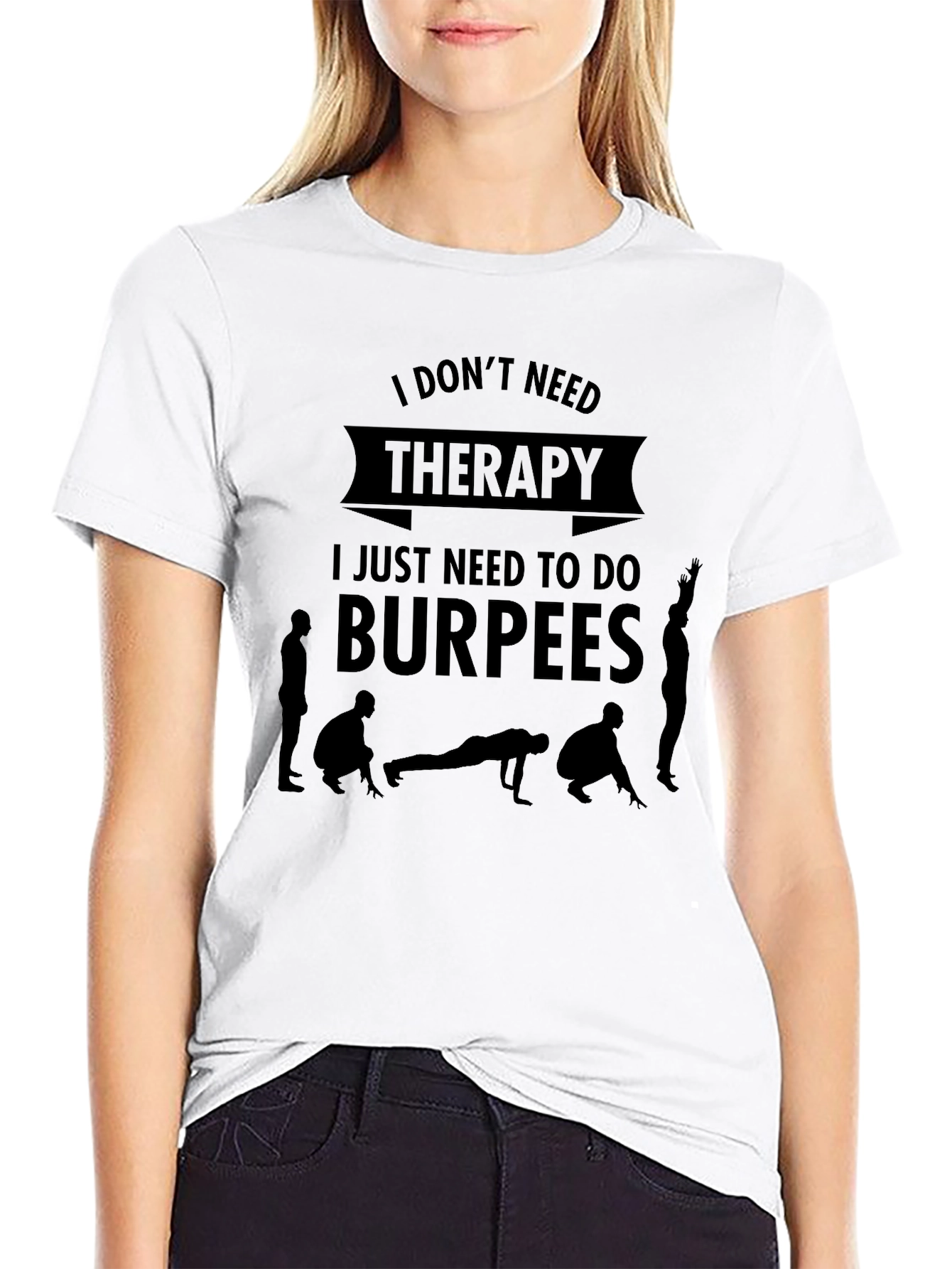 Black Therapy Burpees Graphic Tee view 9