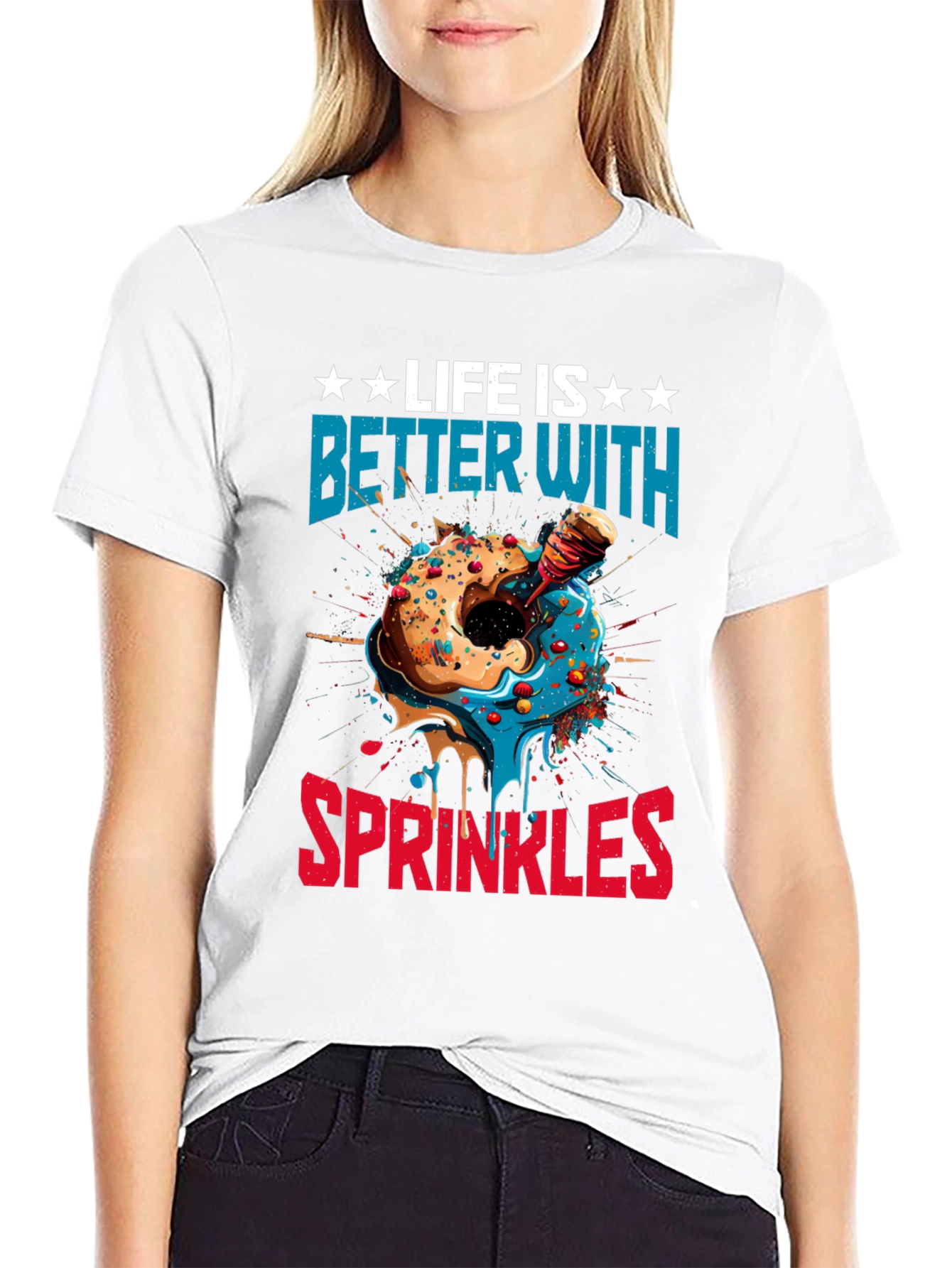 Black Life is Better with Sprinkles T-Shirt view 9