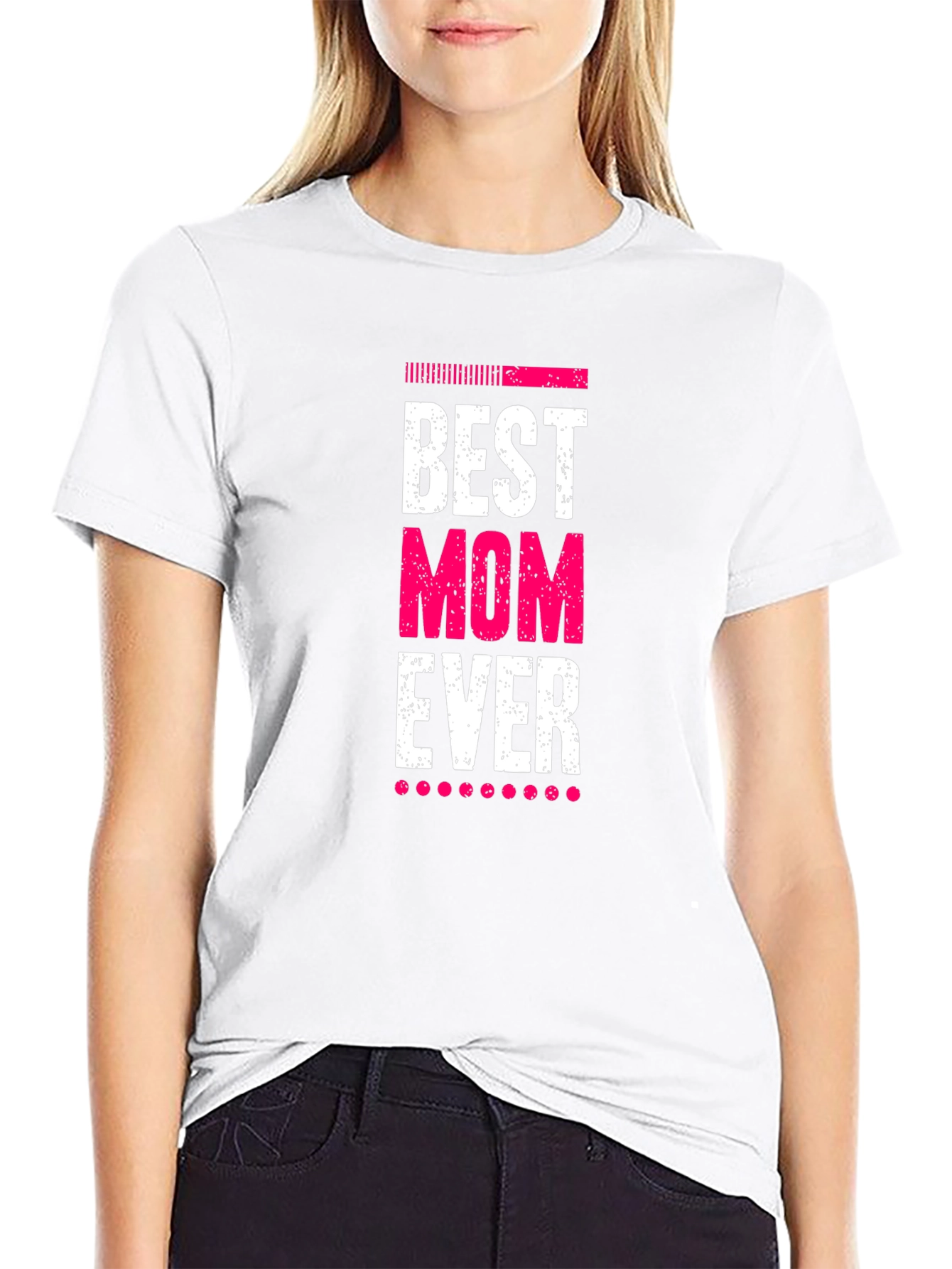 Black Best Mom Ever Black T-Shirt view 9
