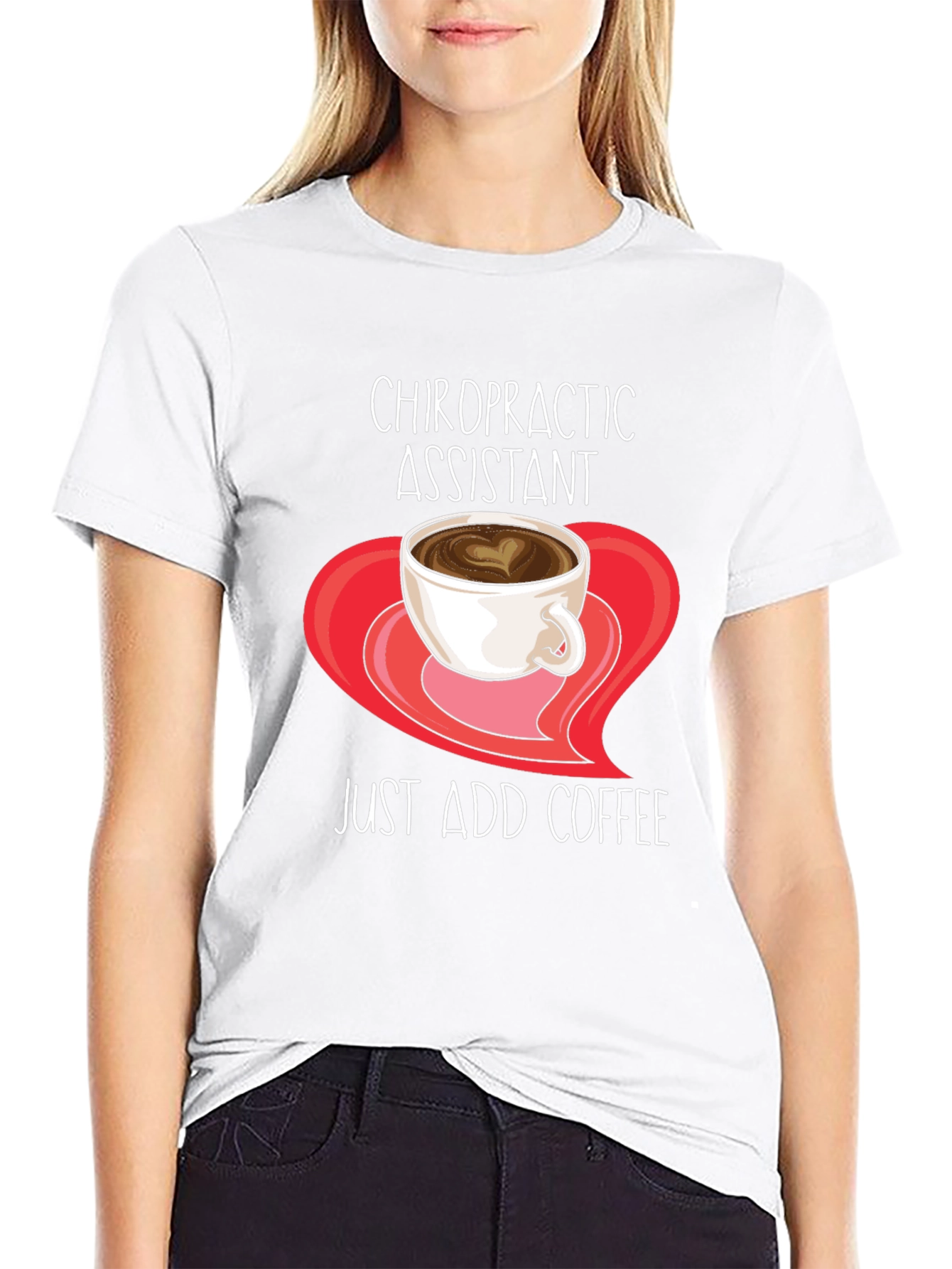 Black Chiropractic Assistant Coffee T-Shirt view 9