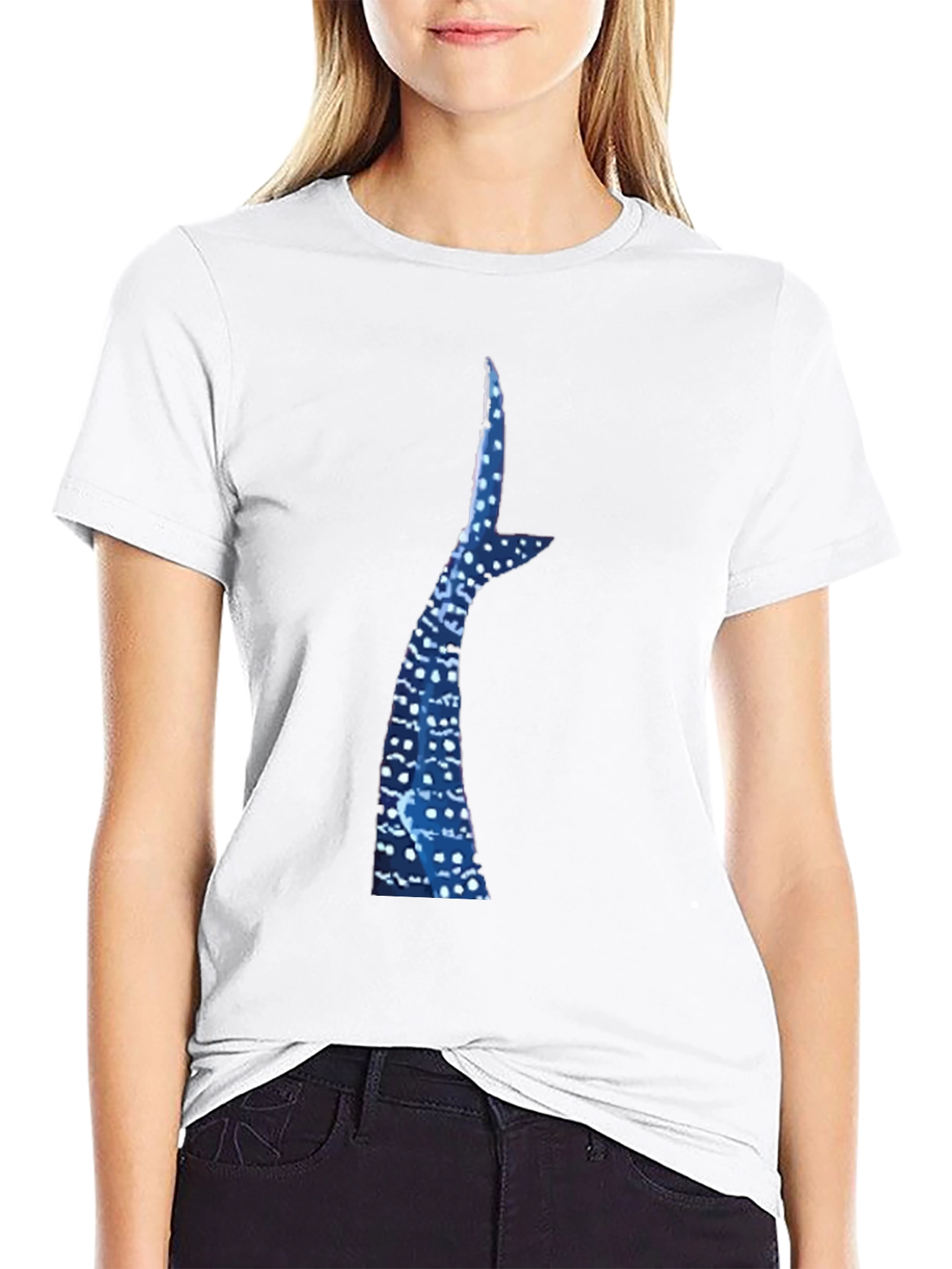 Black Whale Shark Tail T-Shirt - Marine Life Tee view 9