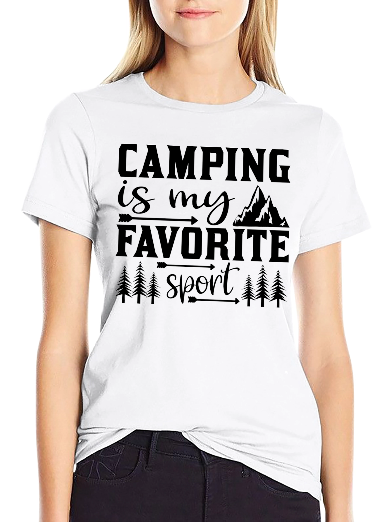 Black Camping Is My Favorite Sport Graphic Tee view 9