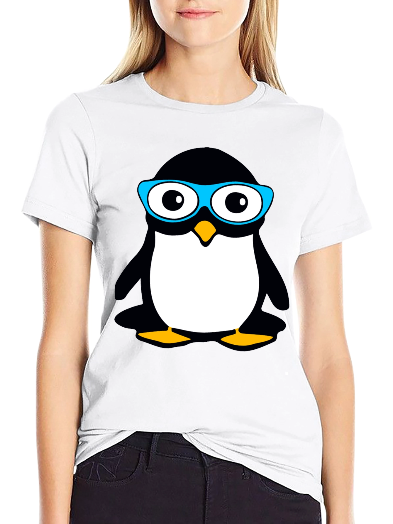Black Cool Penguin Graphic T-Shirt view 9