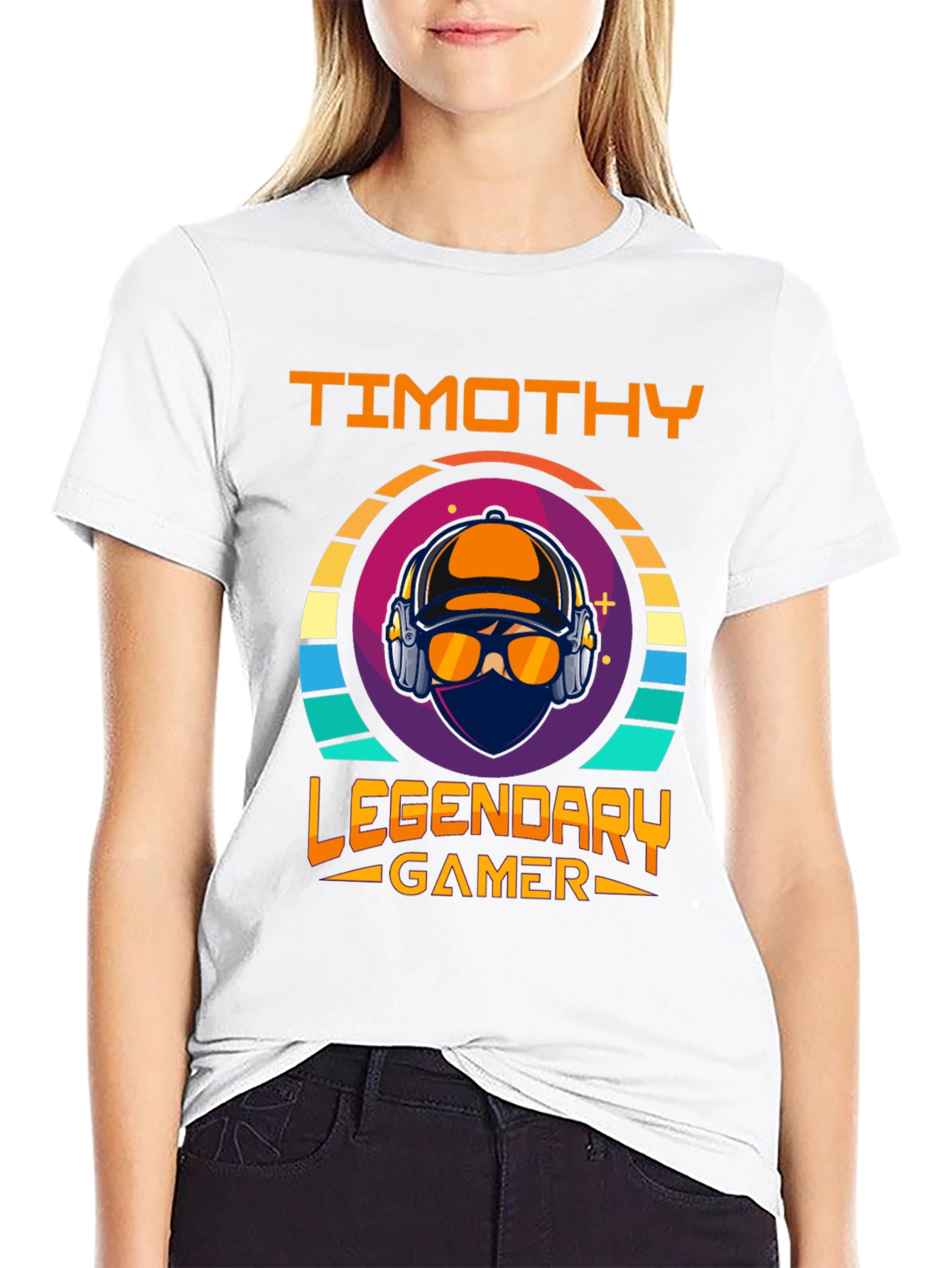Black Timothy Legendary Gamer T-Shirt view 9
