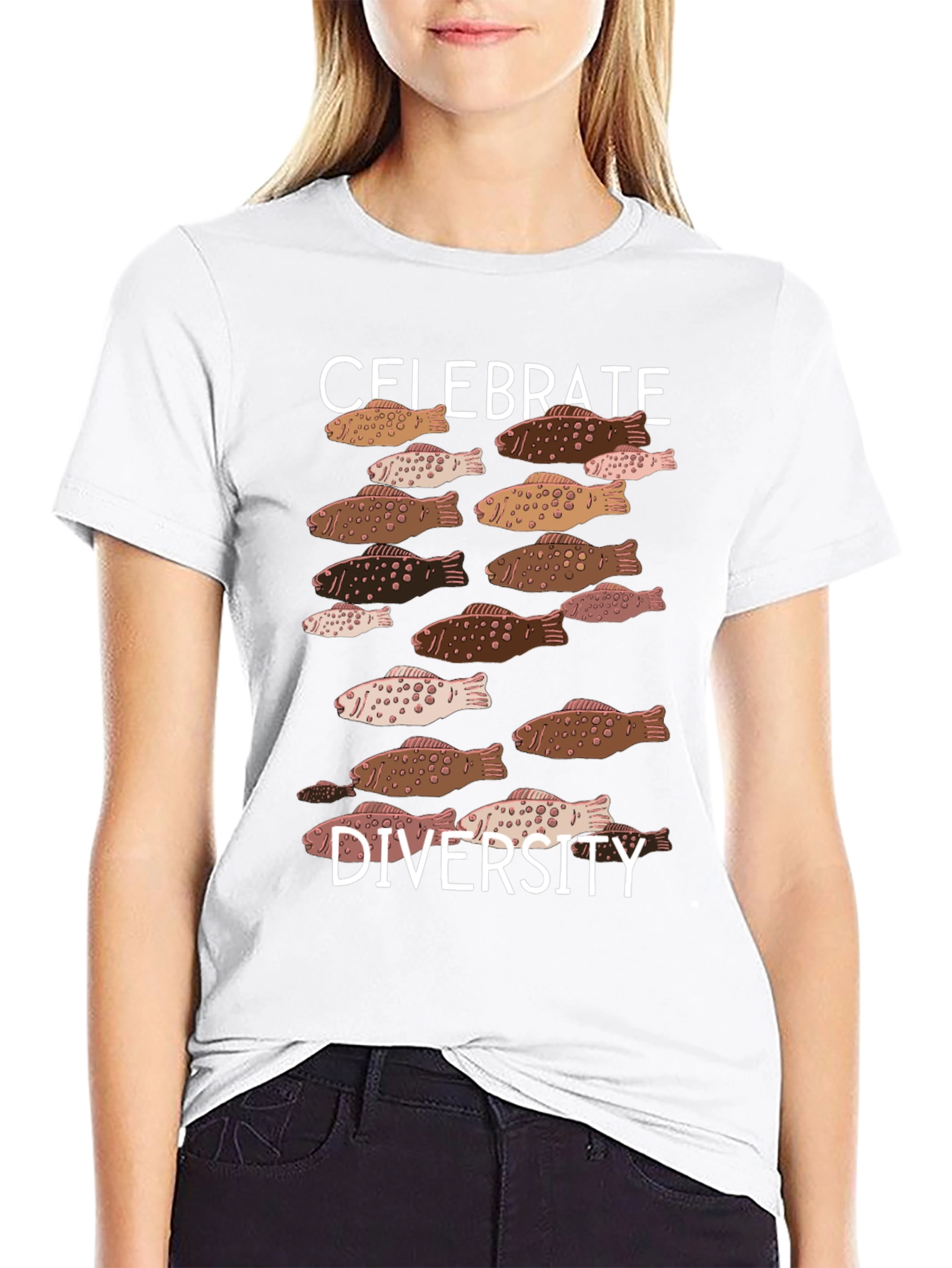 Black Celebrate Diversity Graphic Tee view 9